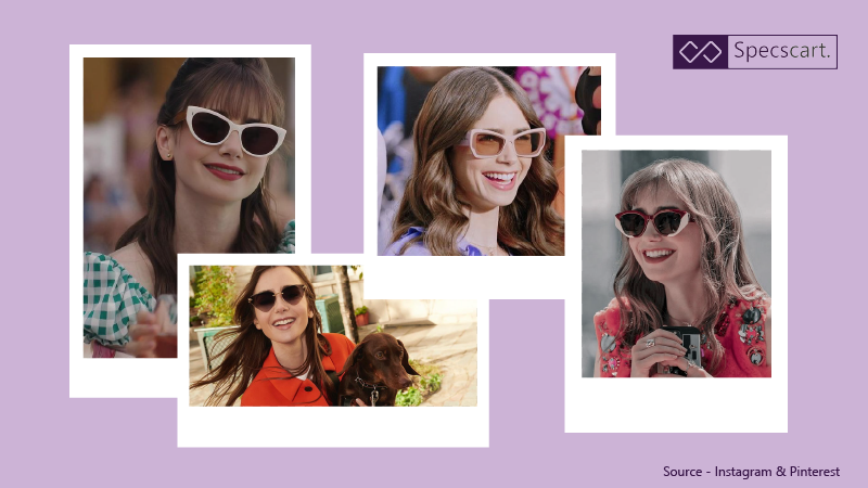 Lily Collins Inspired Sunglasses from Emily in Paris