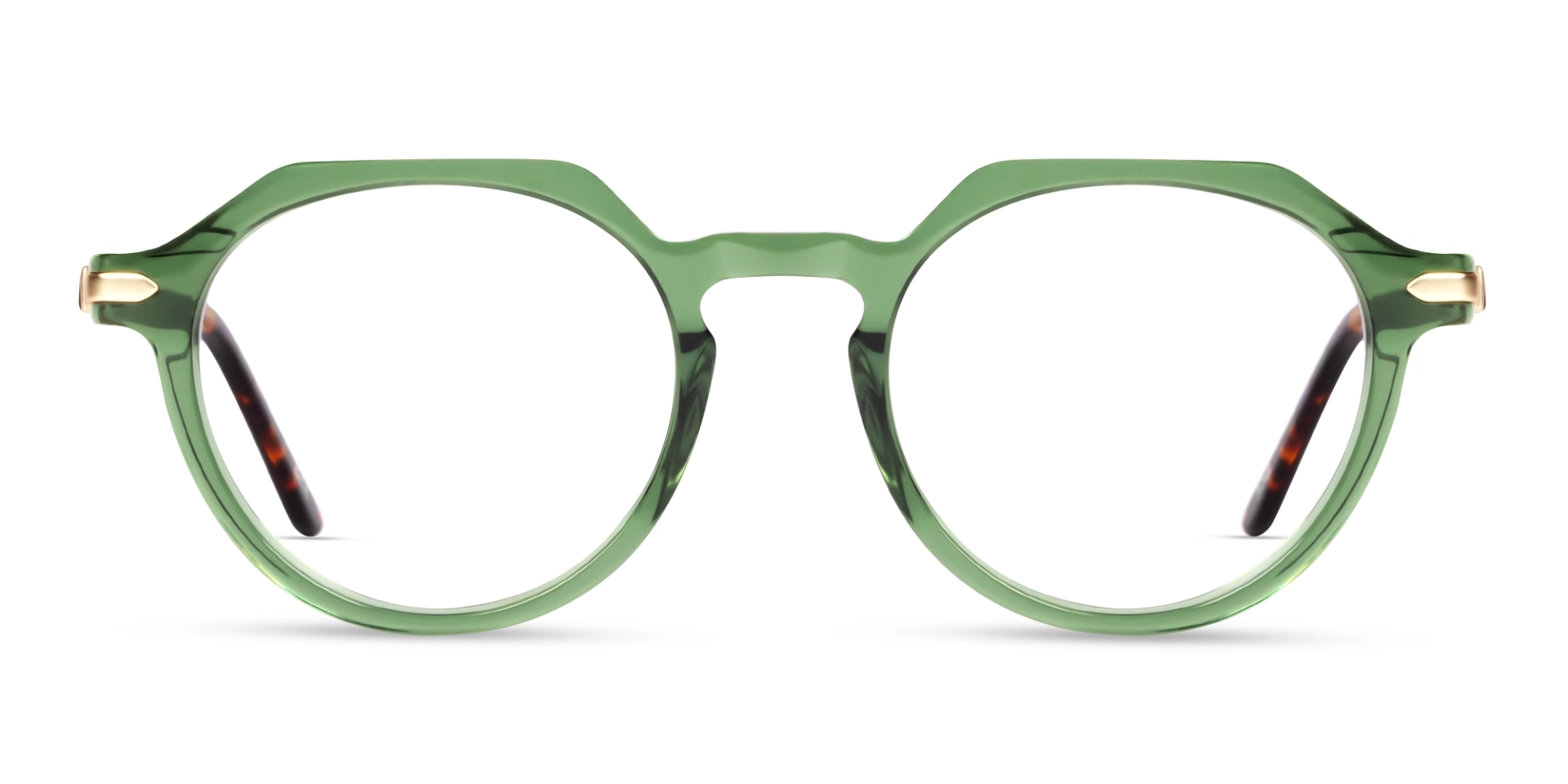 Crystal Pickle Green Round Glasses- Crystal Pickle Green Round Glasses-