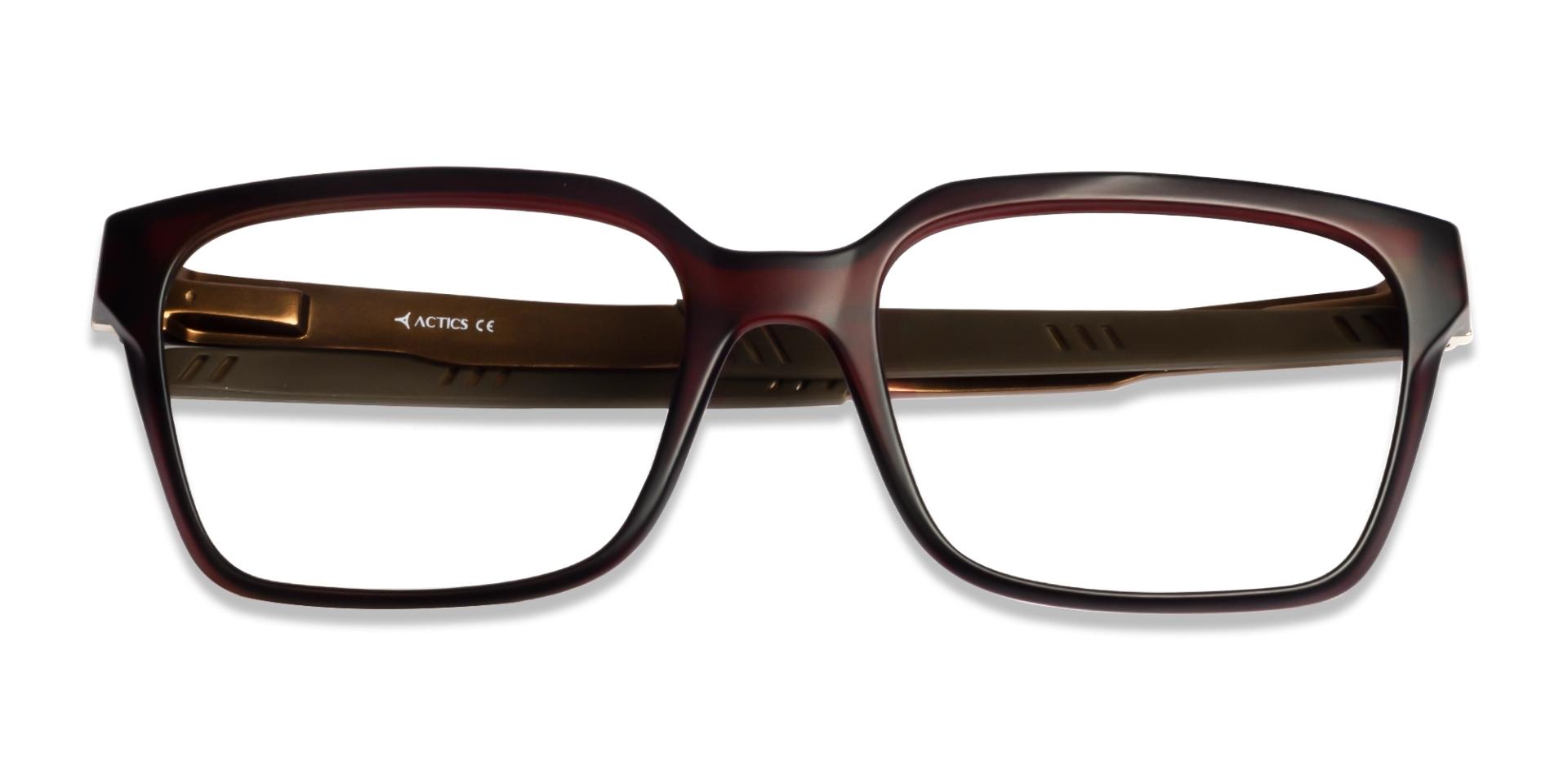 Large Dark Brown Square Athletic Glasses-6