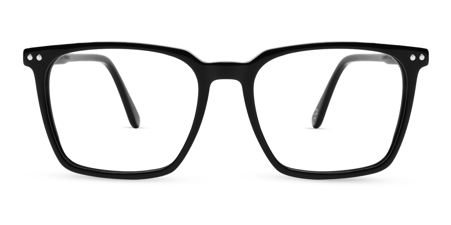 Black Square Frame With Yellow & Grey Clip-On
