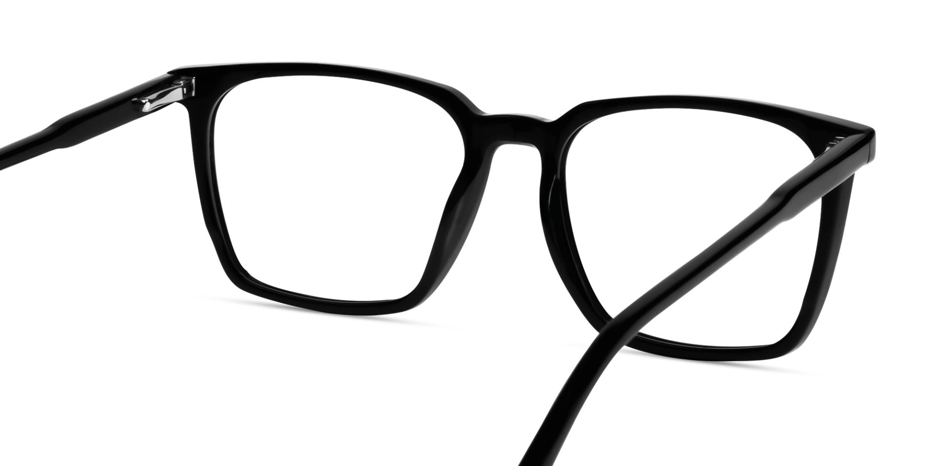 Black Square Frame With Yellow & Grey Clip-On