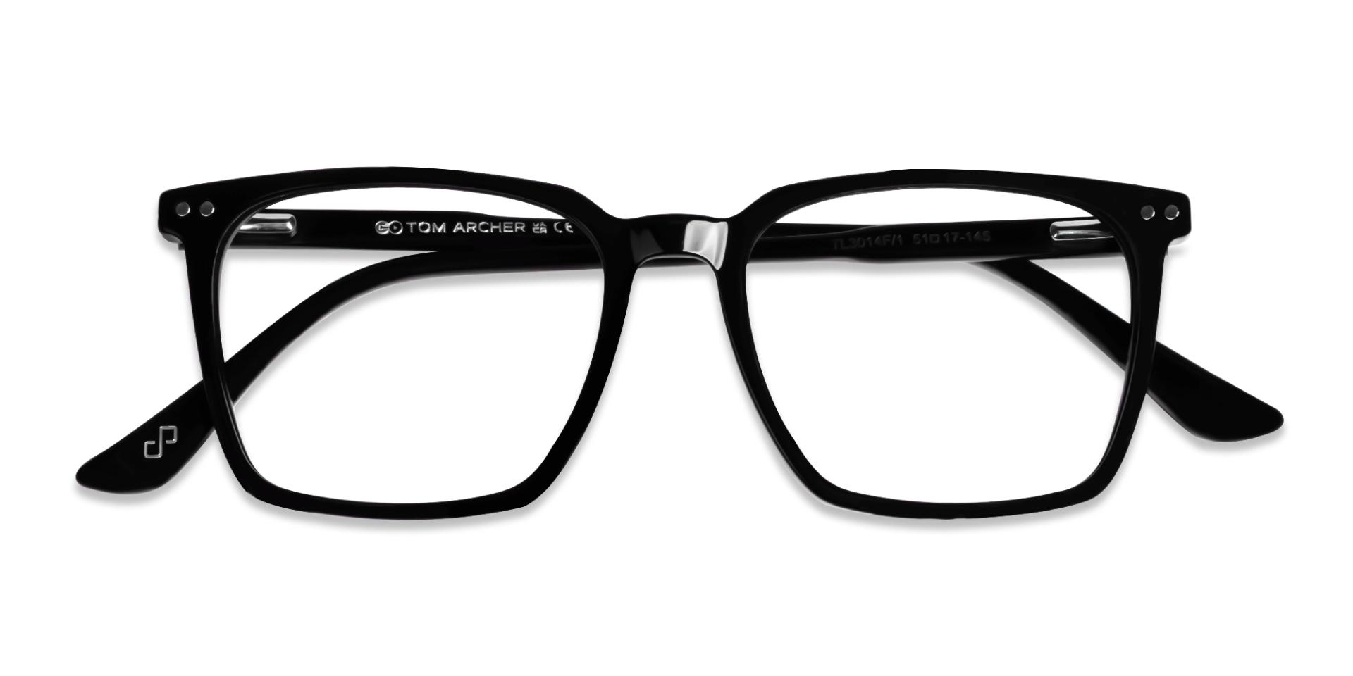 Black Square Frame With Yellow & Grey Clip-On