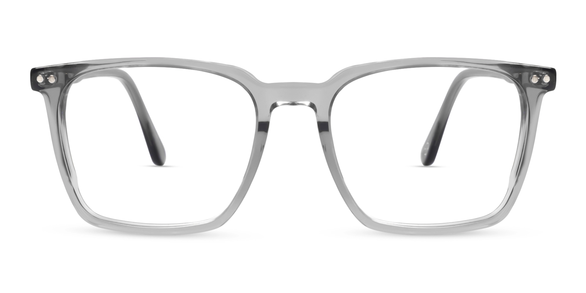 Square Crystal Grey Magnetic Clip-On Glasses – Yellow & Grey Lenses