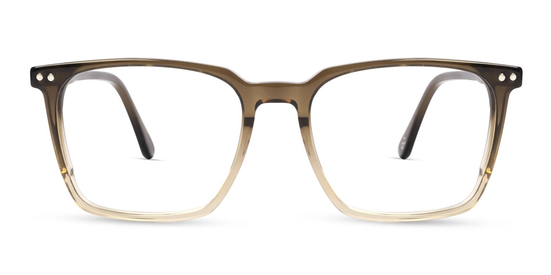 Crystal Brown Ombre Frame - Green & Yellow Clip-On Lenses Crystal Brown Ombre Frame - Green & Yellow Clip-On Lenses