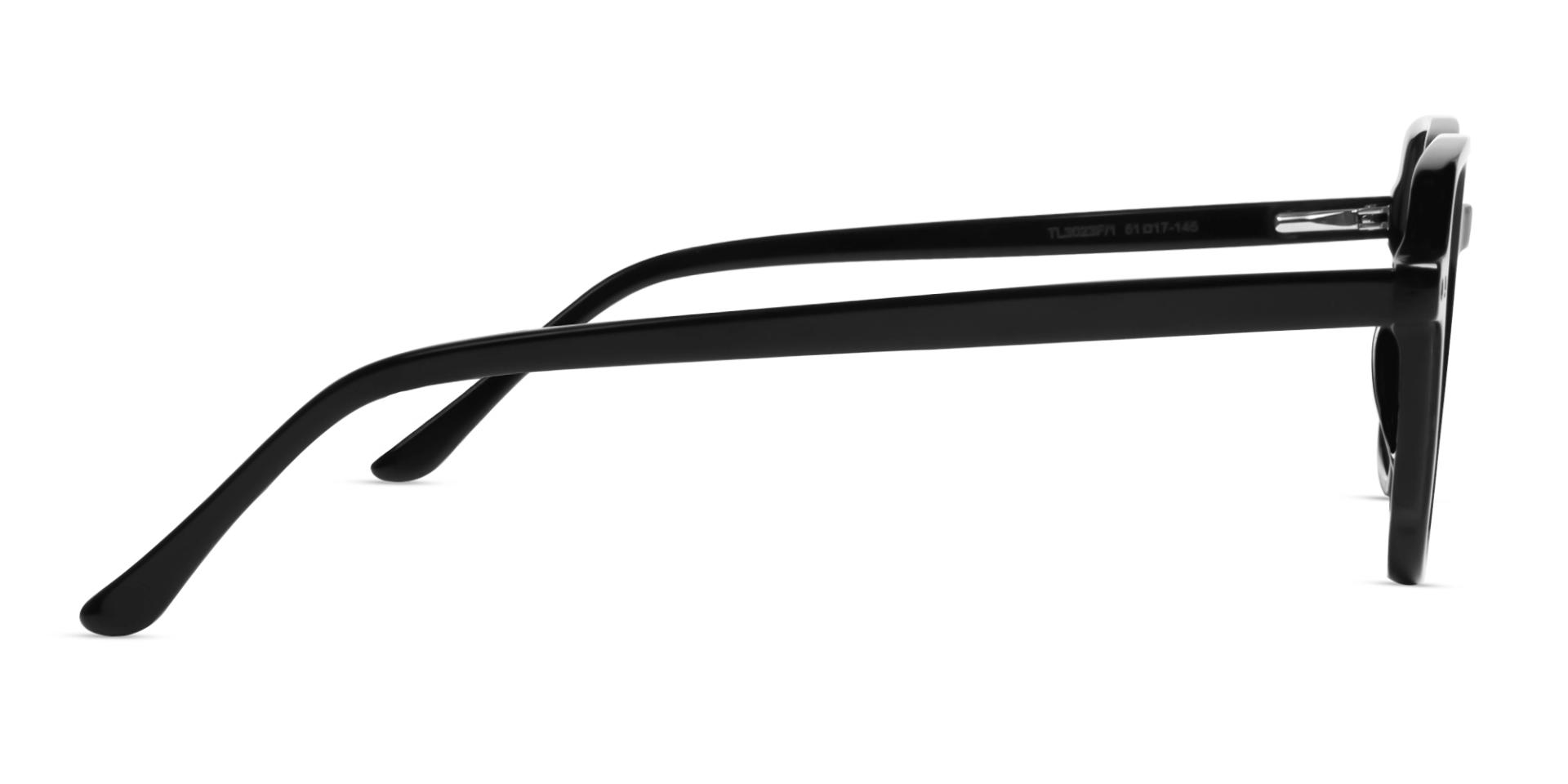 Black Clip-On Glasses – Magnetic Green & Yellow Lenses
