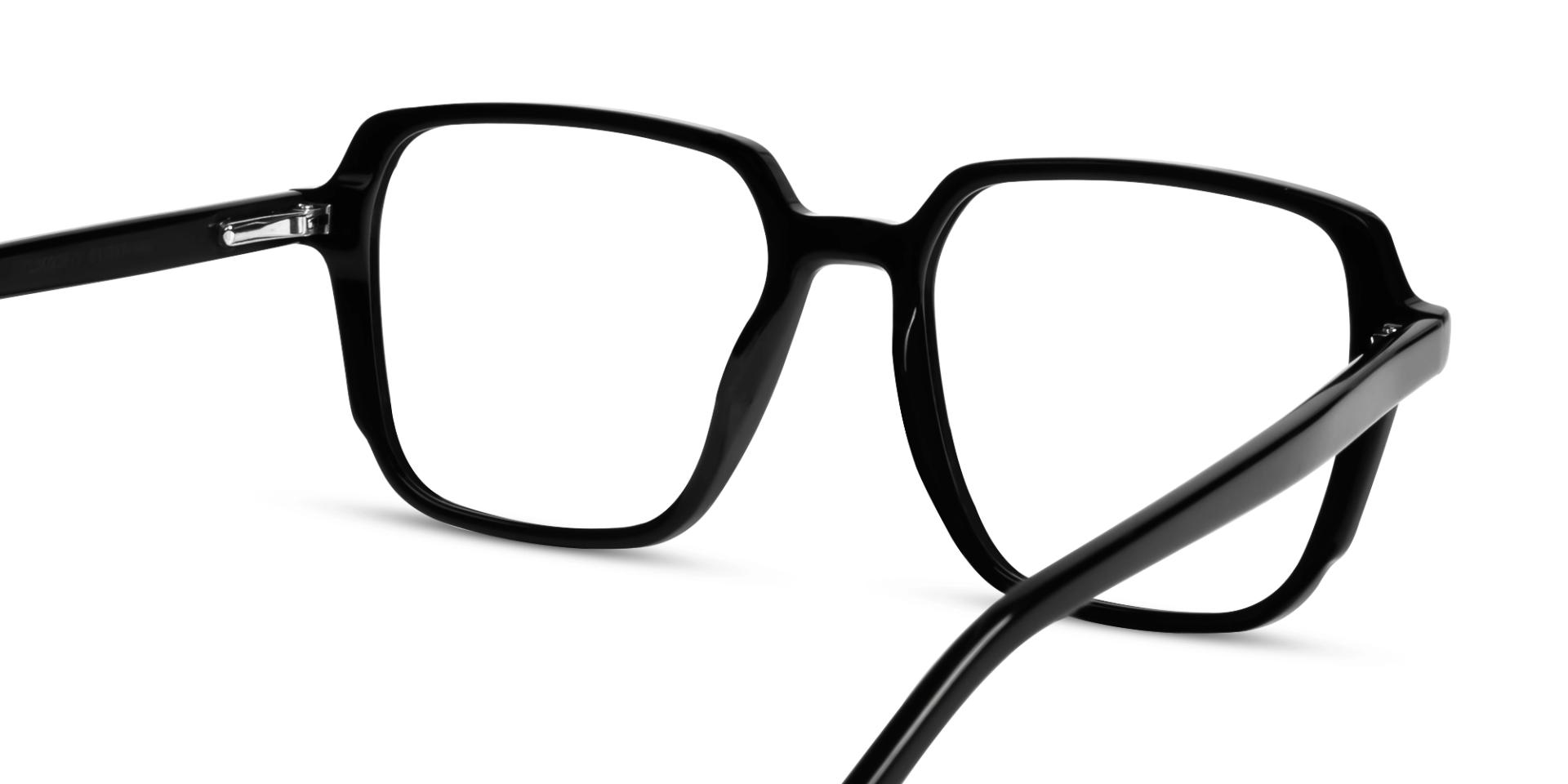 Black Clip-On Glasses – Magnetic Green & Yellow Lenses
