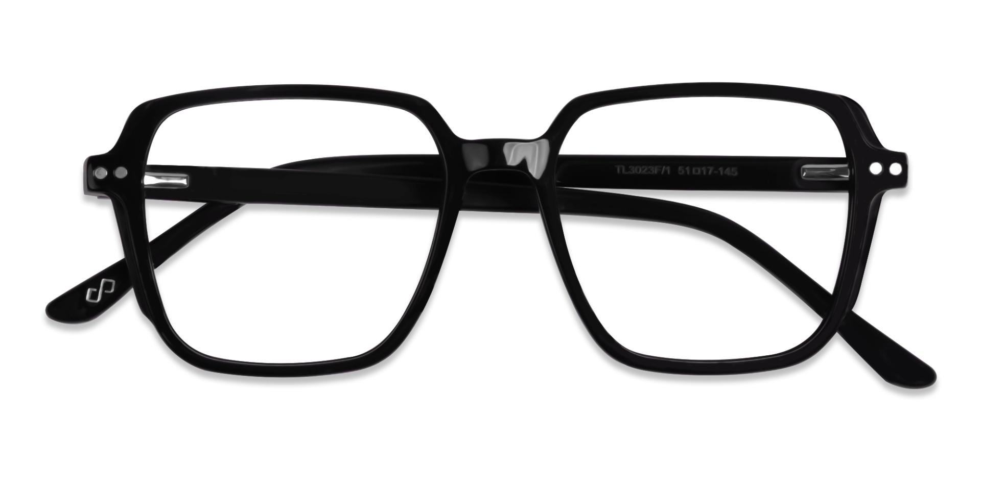 Black Clip-On Glasses – Magnetic Green & Yellow Lenses