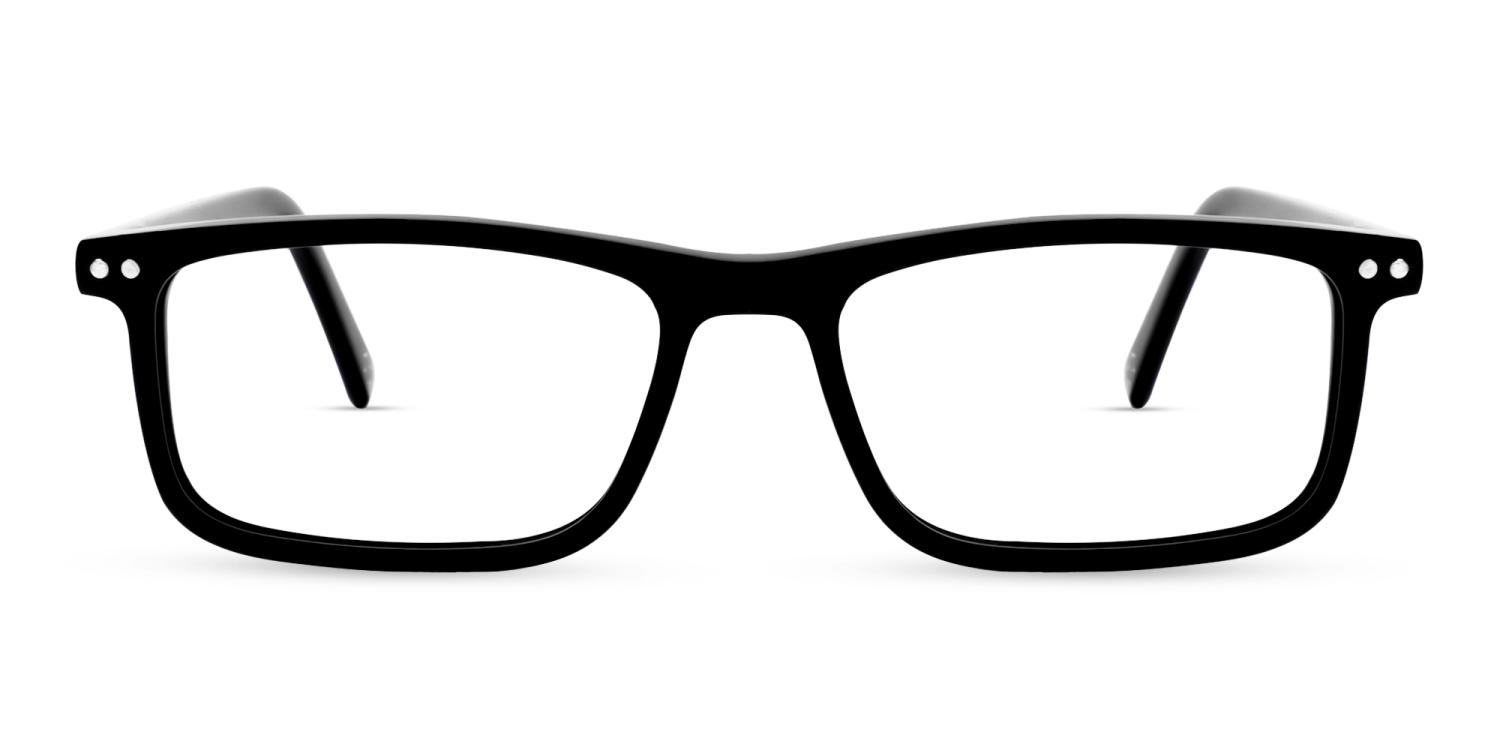 Black Rectangular Magnetic Clip-On Glasses – Yellow & Grey