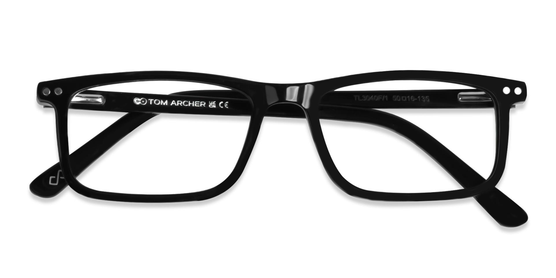Black Rectangular Magnetic Clip-On Glasses – Yellow & Grey