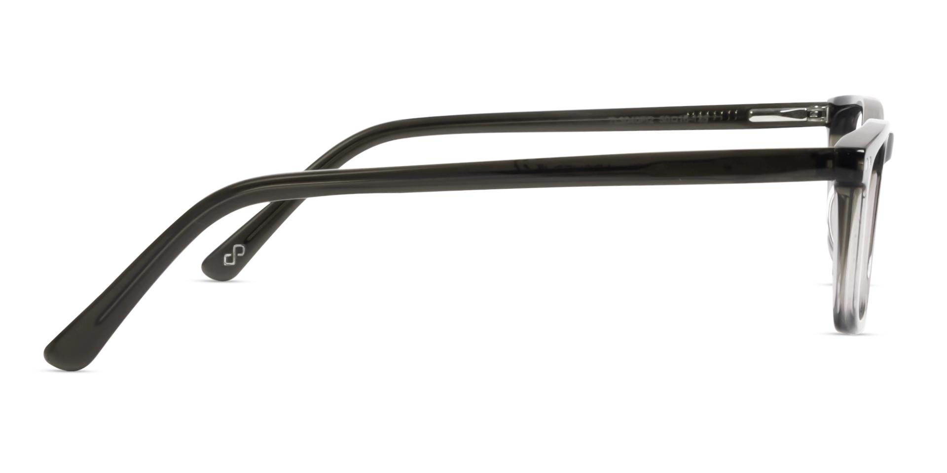 Crystal Grey Ombre Rectangle Clip-On Glasses