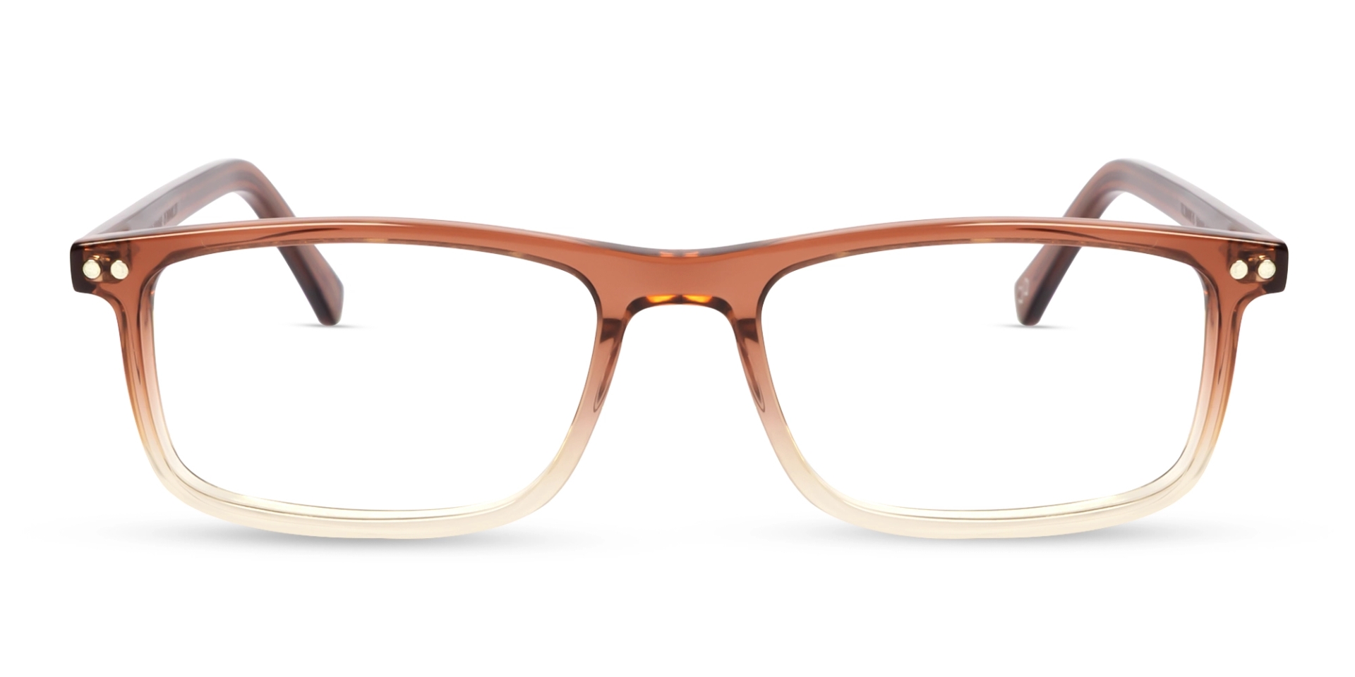 Crystal Rose Ombre Clip-On Glasses - Yellow & Dark Grey Lenses