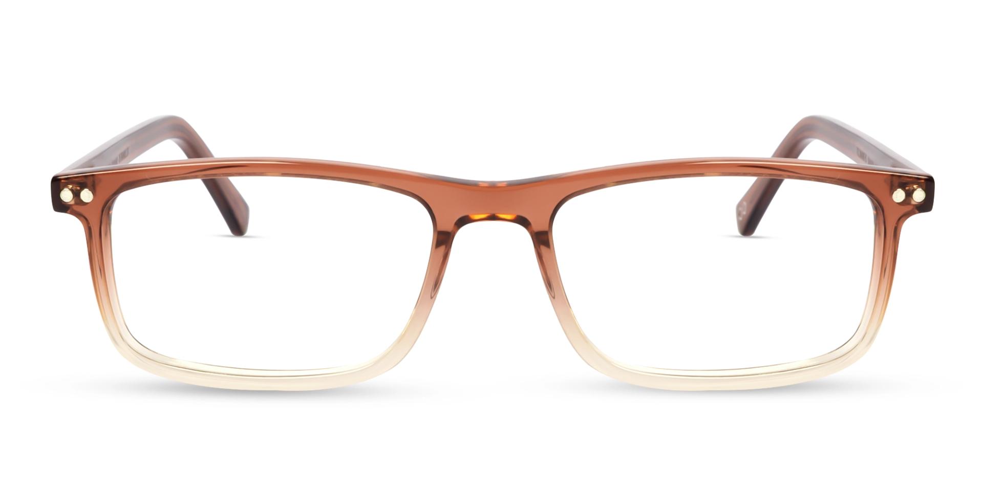 Crystal Rose Ombre Clip-On Glasses - Yellow & Dark Grey Lenses