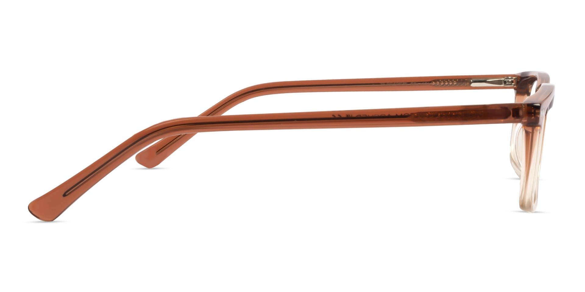 Crystal Rose Ombre Clip-On Glasses - Yellow & Dark Grey Lenses