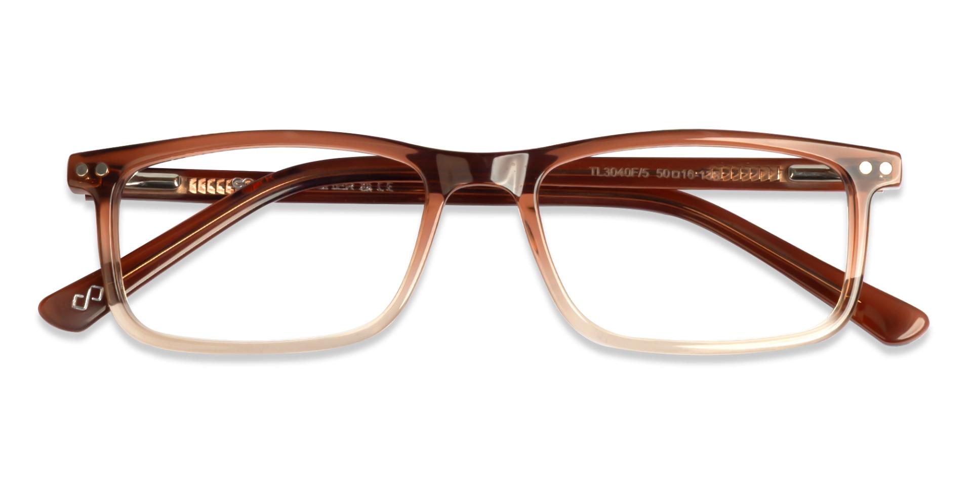 Crystal Rose Ombre Clip-On Glasses - Yellow & Dark Grey Lenses