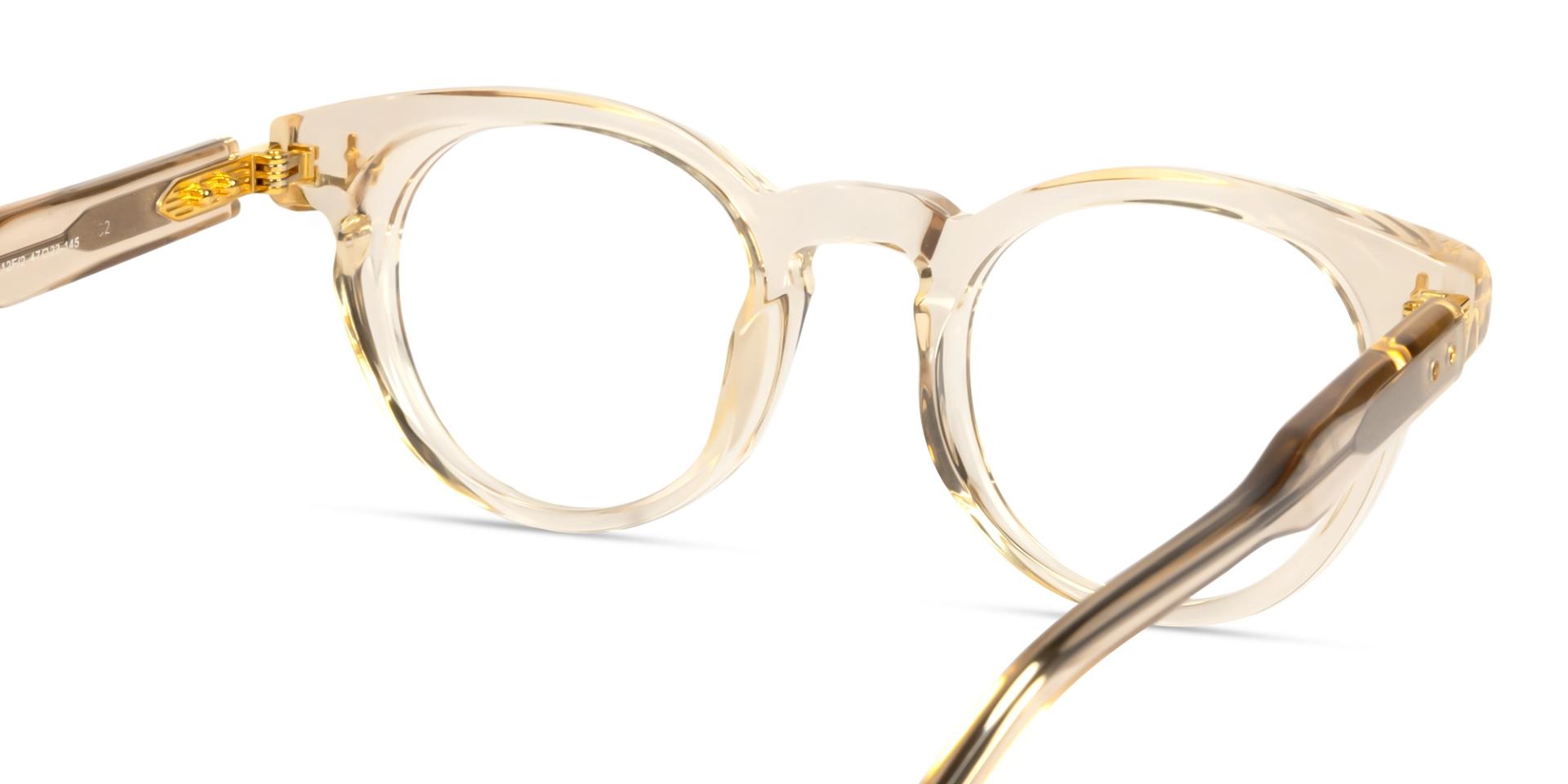 Crystal Gold Round Keyhole Bridge Glasses
