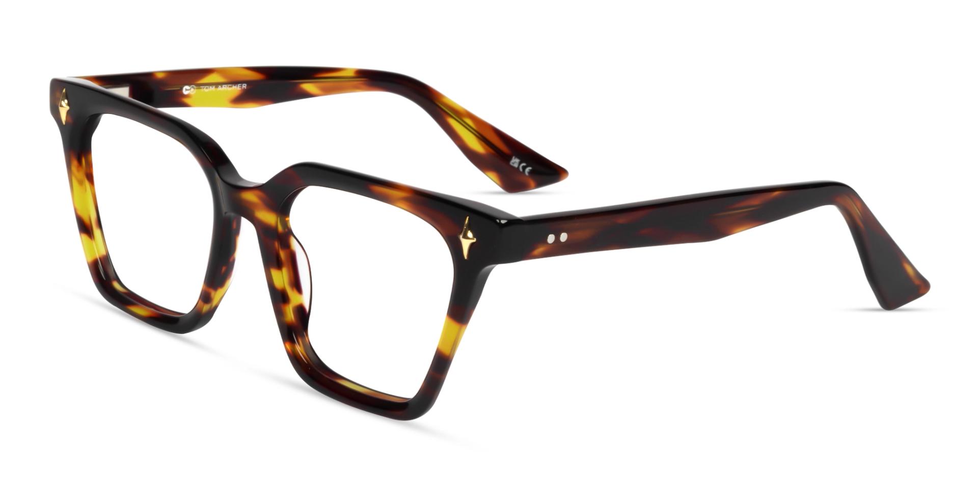 Honey Tortoise Square Acetate Fullrim Glasses