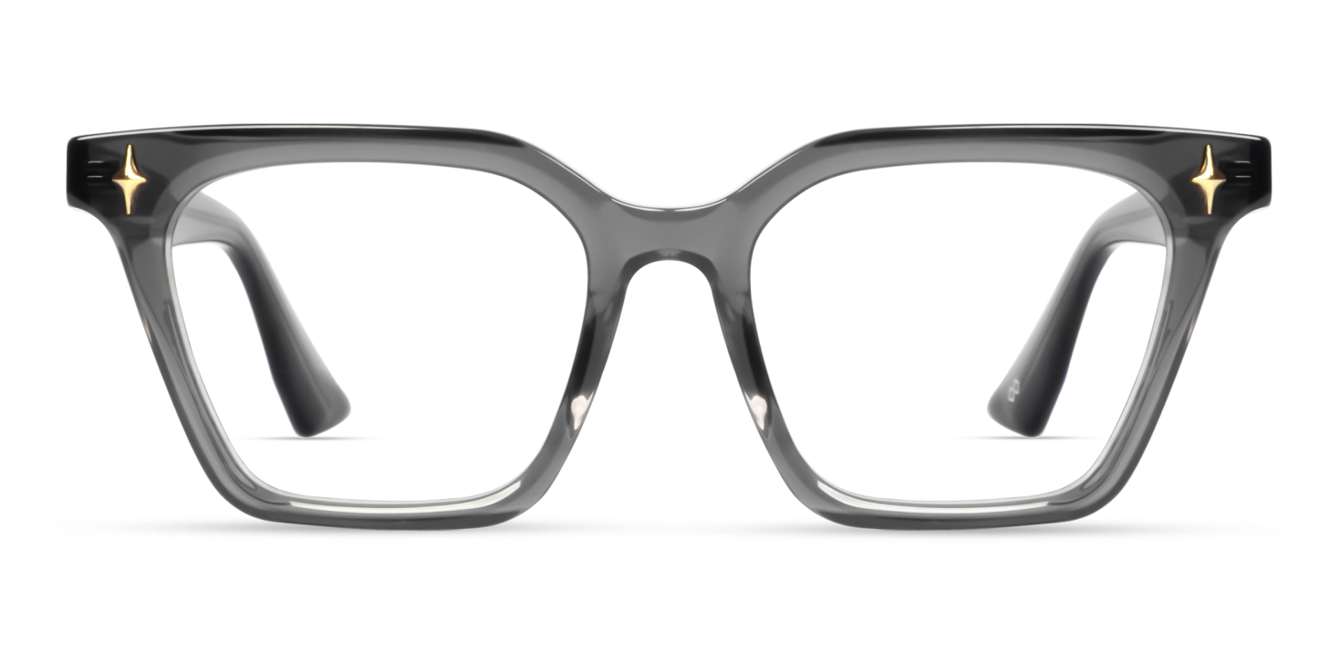 Crystal Grey Square Acetate Fullrim Glasses