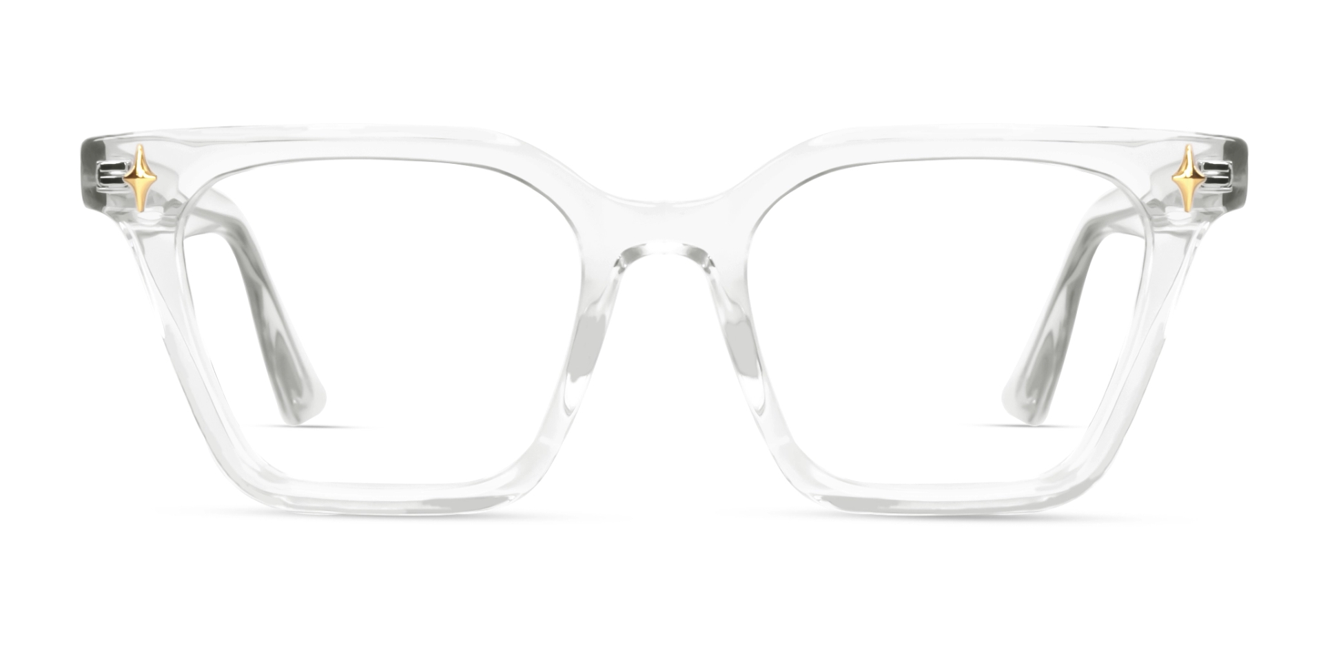 Crystal Clear Square Acetate Fullrim Glasses Crystal Clear Square Acetate Fullrim Glasses