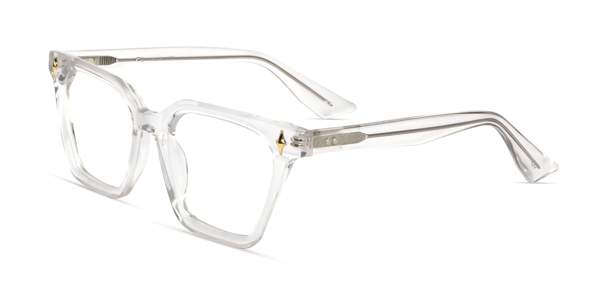 Crystal Clear Square Acetate Fullrim Glasses Crystal Clear Square Acetate Fullrim Glasses