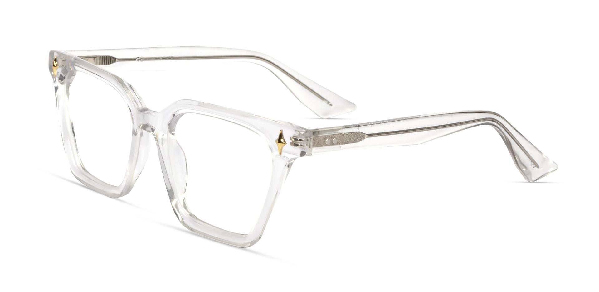 Crystal Clear Square Acetate Fullrim Glasses Crystal Clear Square Acetate Fullrim Glasses