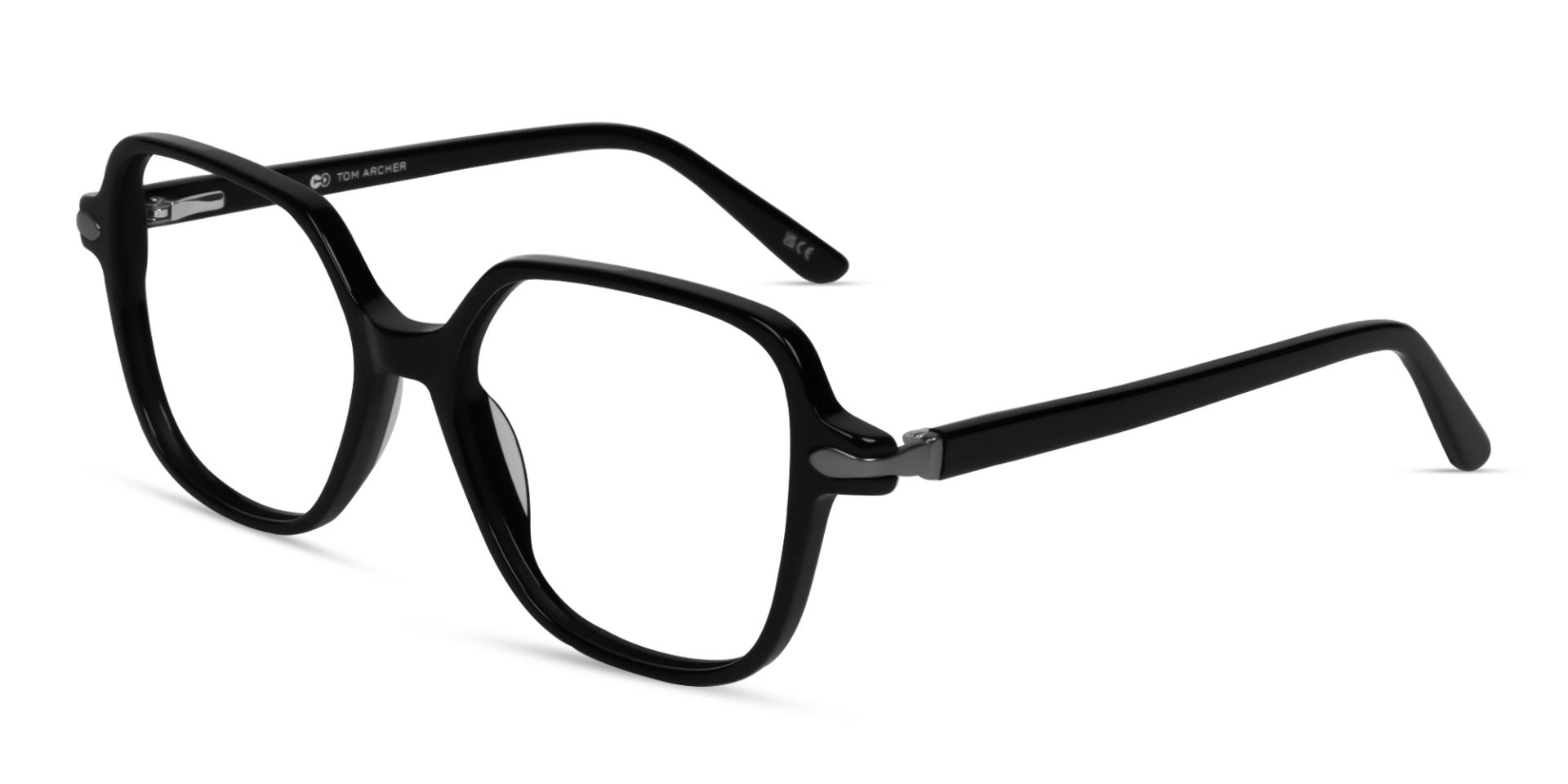 Black Large Geometric Fullrim Glasses