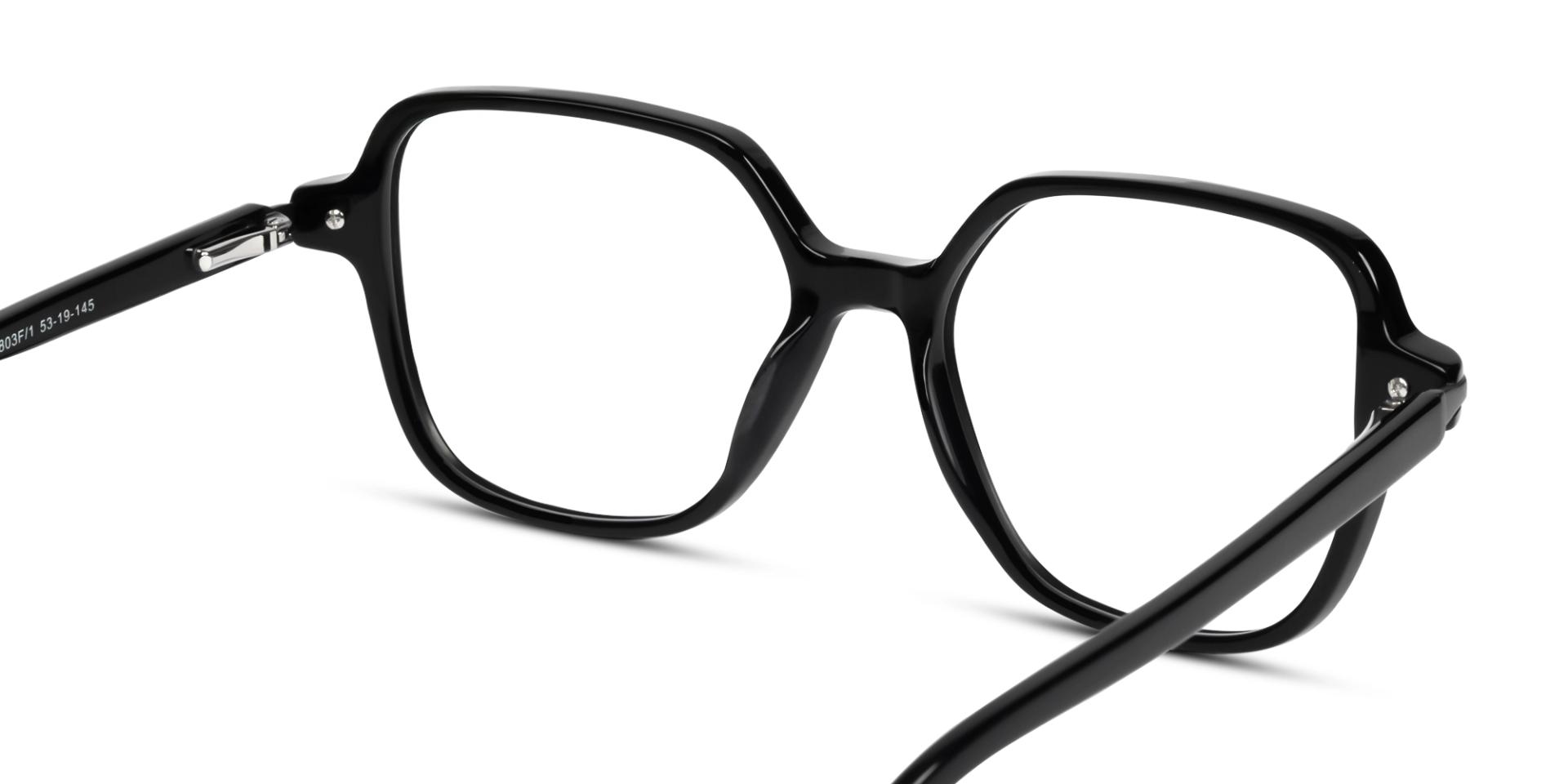 Black Large Geometric Fullrim Glasses