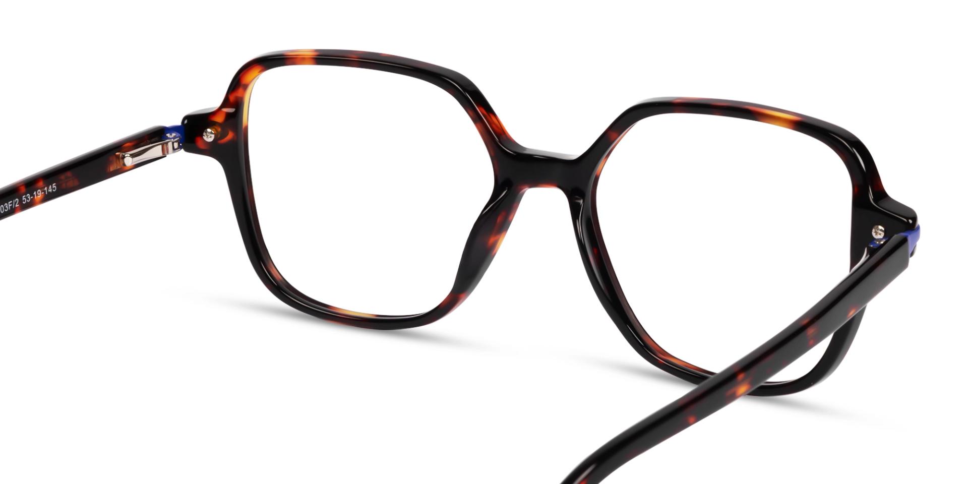 Oversized Dark Tortoise Geometric Glasses
