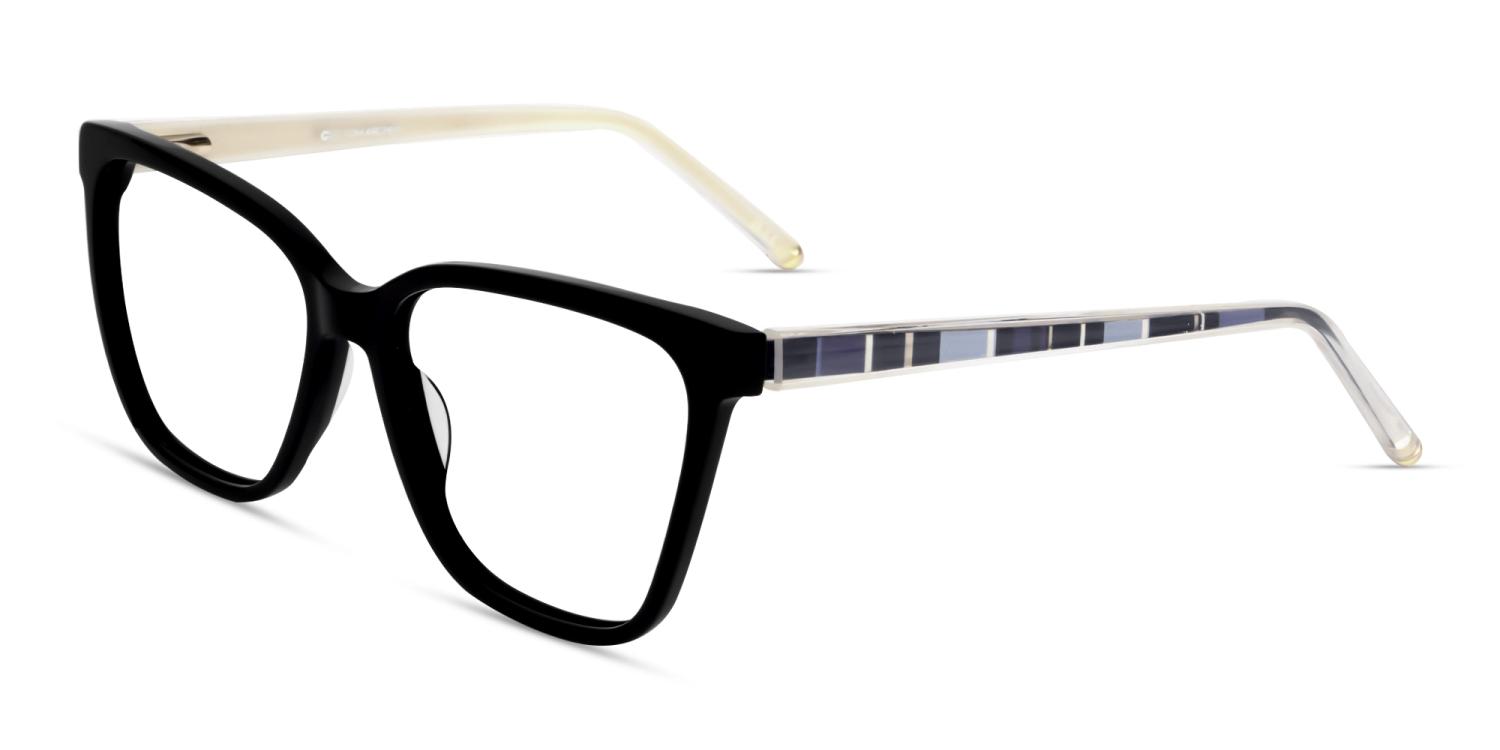 Black Cat-eye Acetate Fullrim Glasses