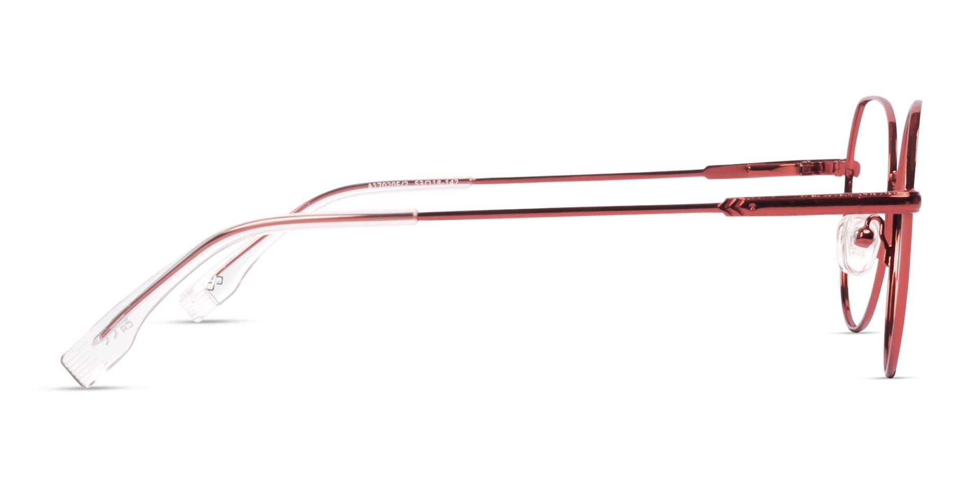 Red Geometric Round Fullrim Glasses