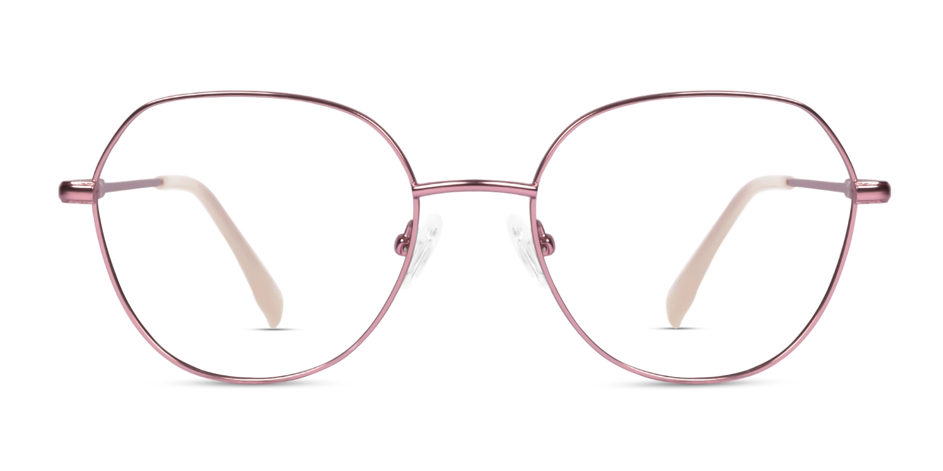 Geometric Rose Gold Metal Fullrim Glasses