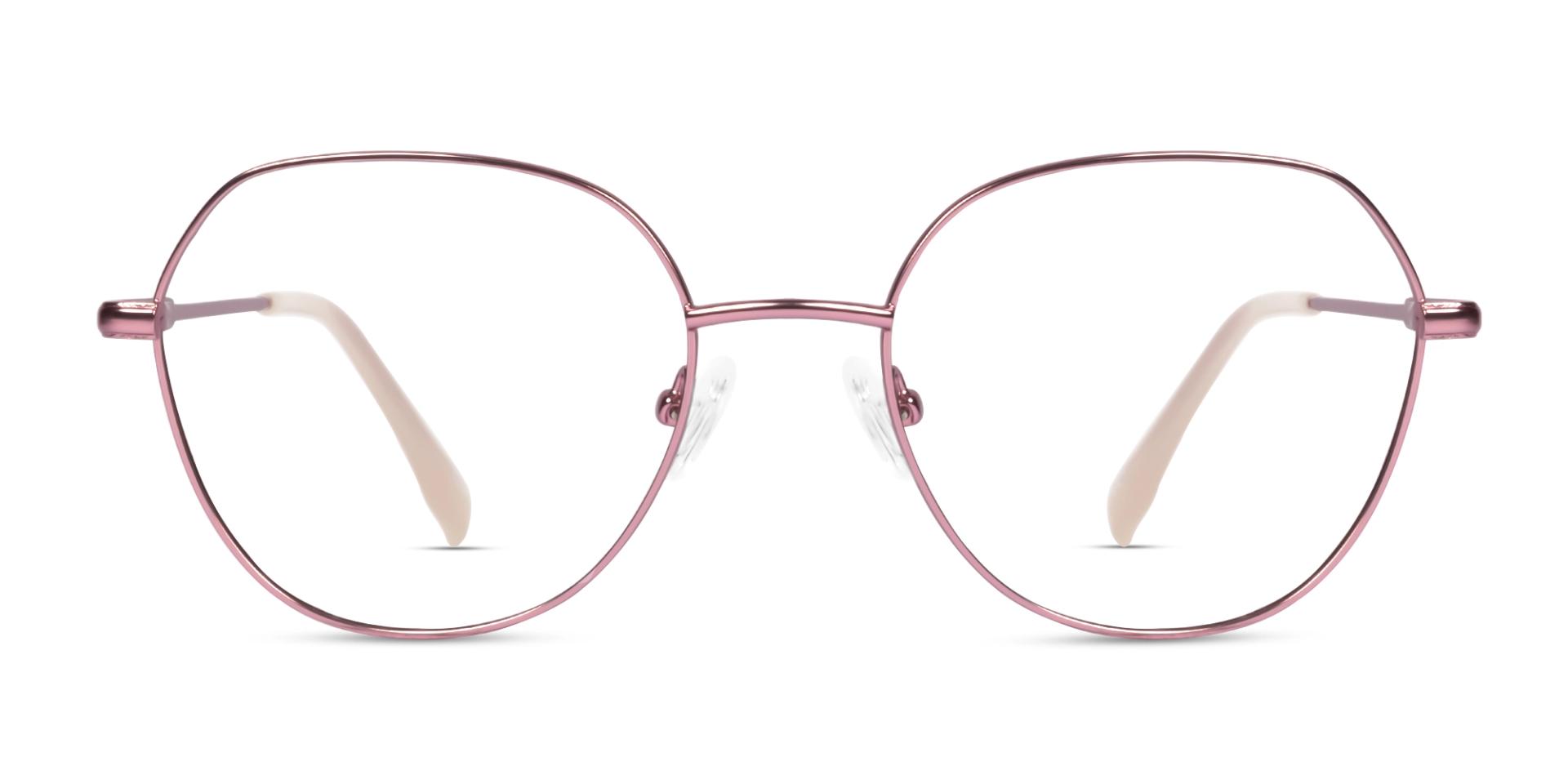 Geometric Rose Gold Metal Fullrim Glasses