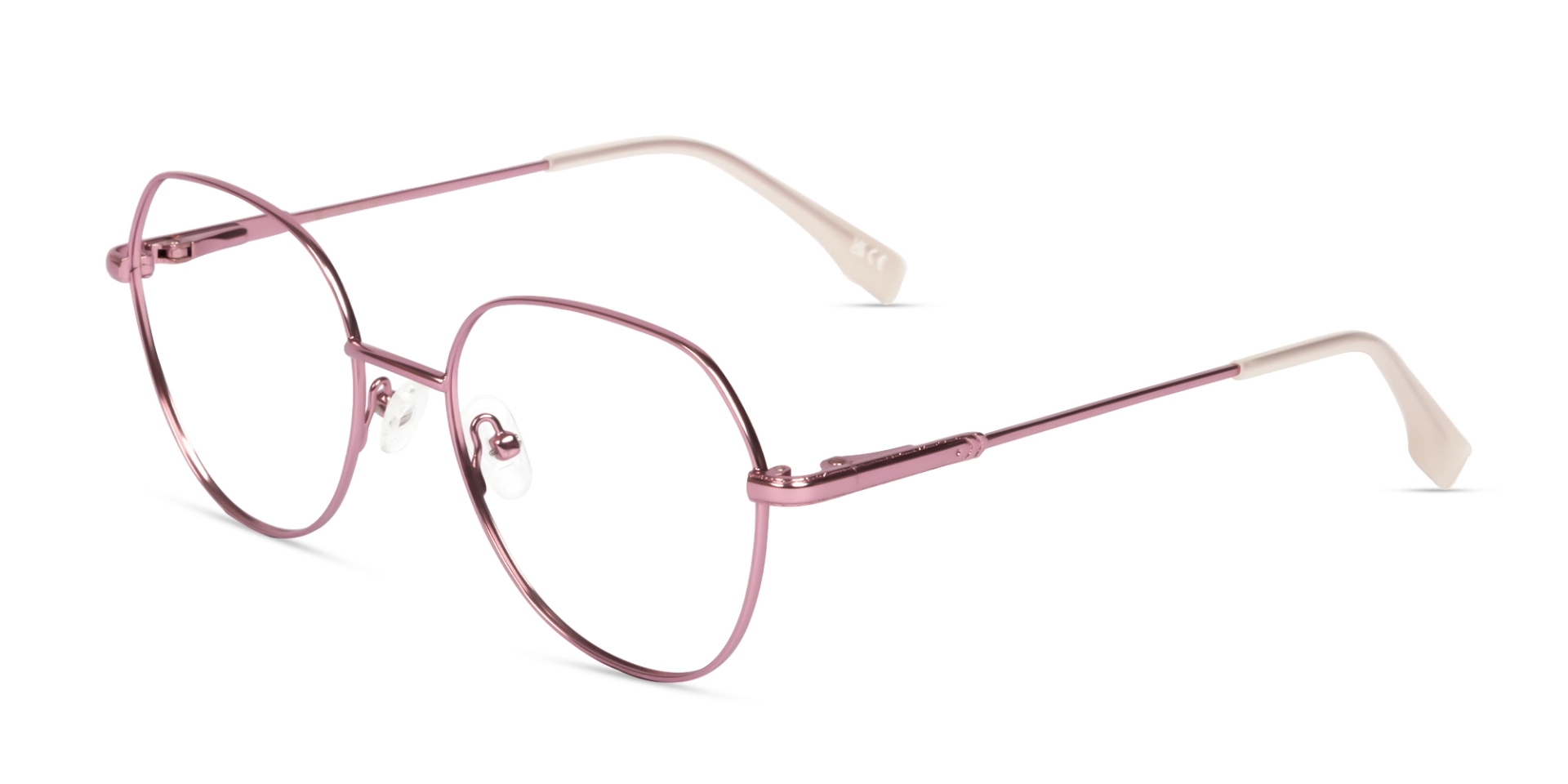 Geometric Rose Gold Metal Fullrim Glasses