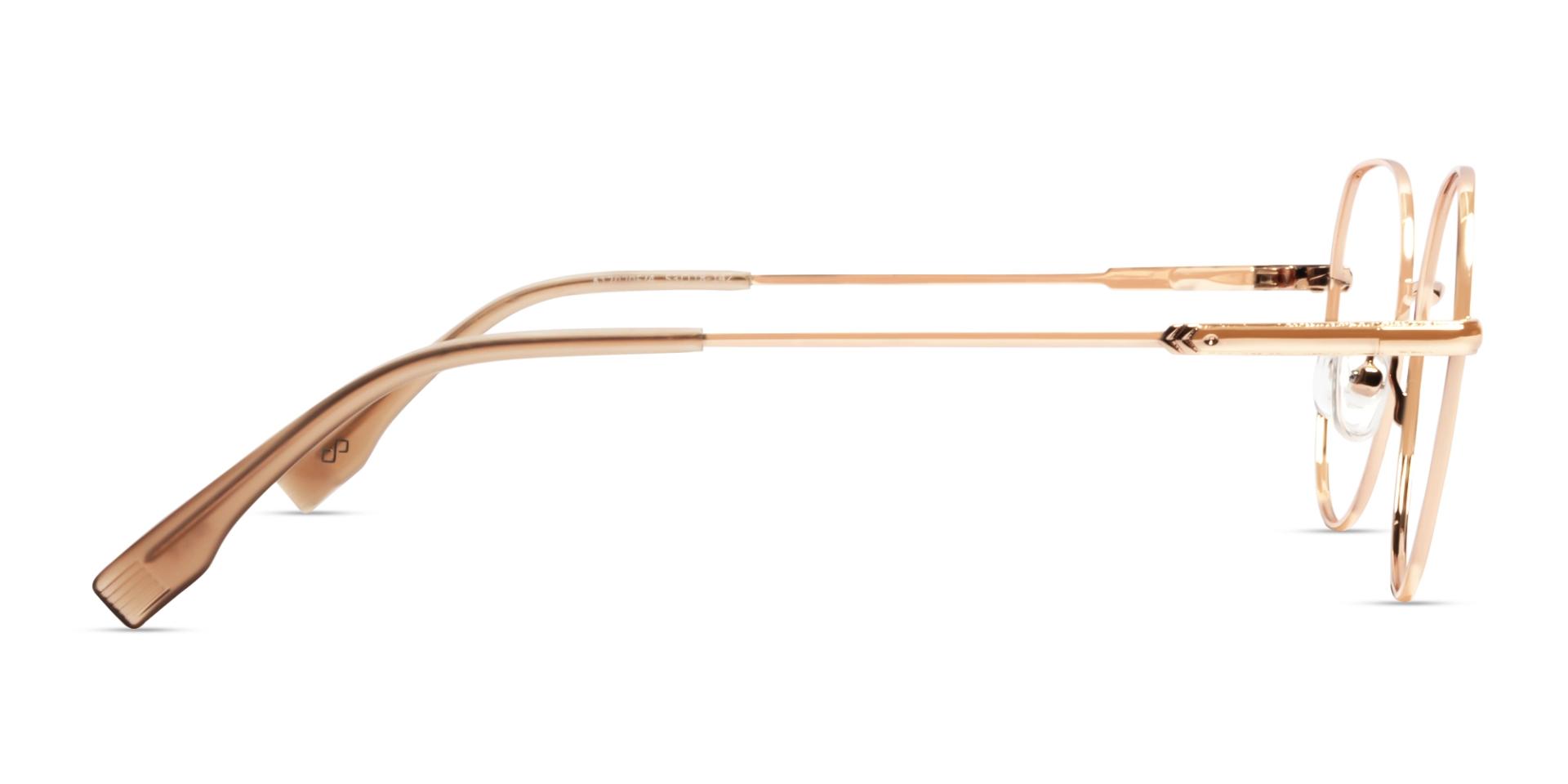 Champagne Gold Geometric Round Fullrim Glasses