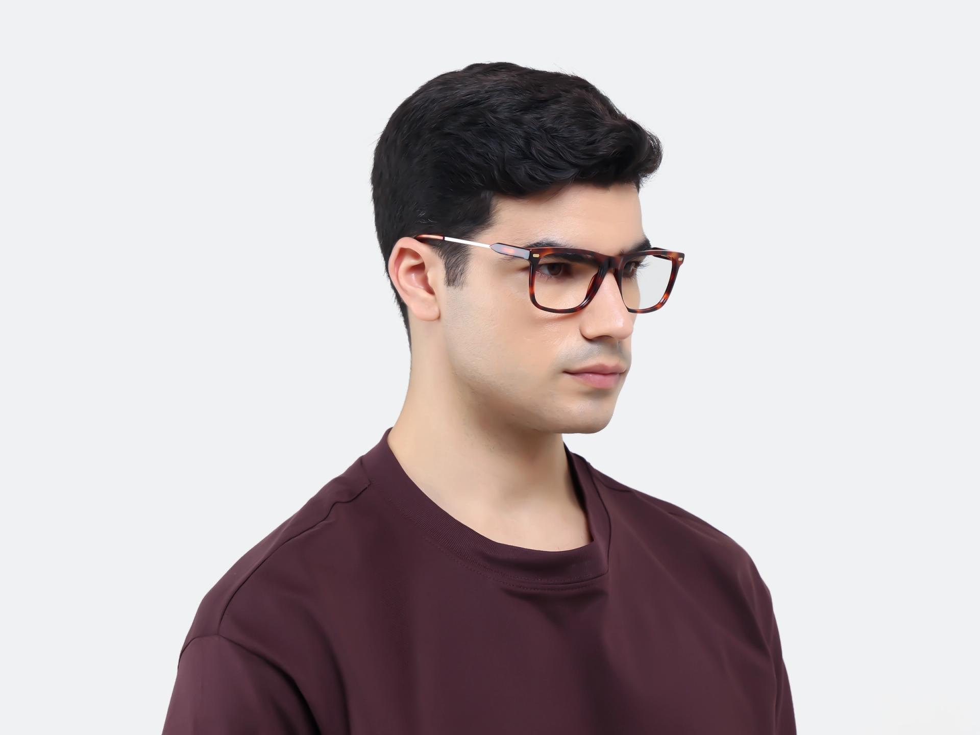 Tortoise Rectangular Flat-top Glasses