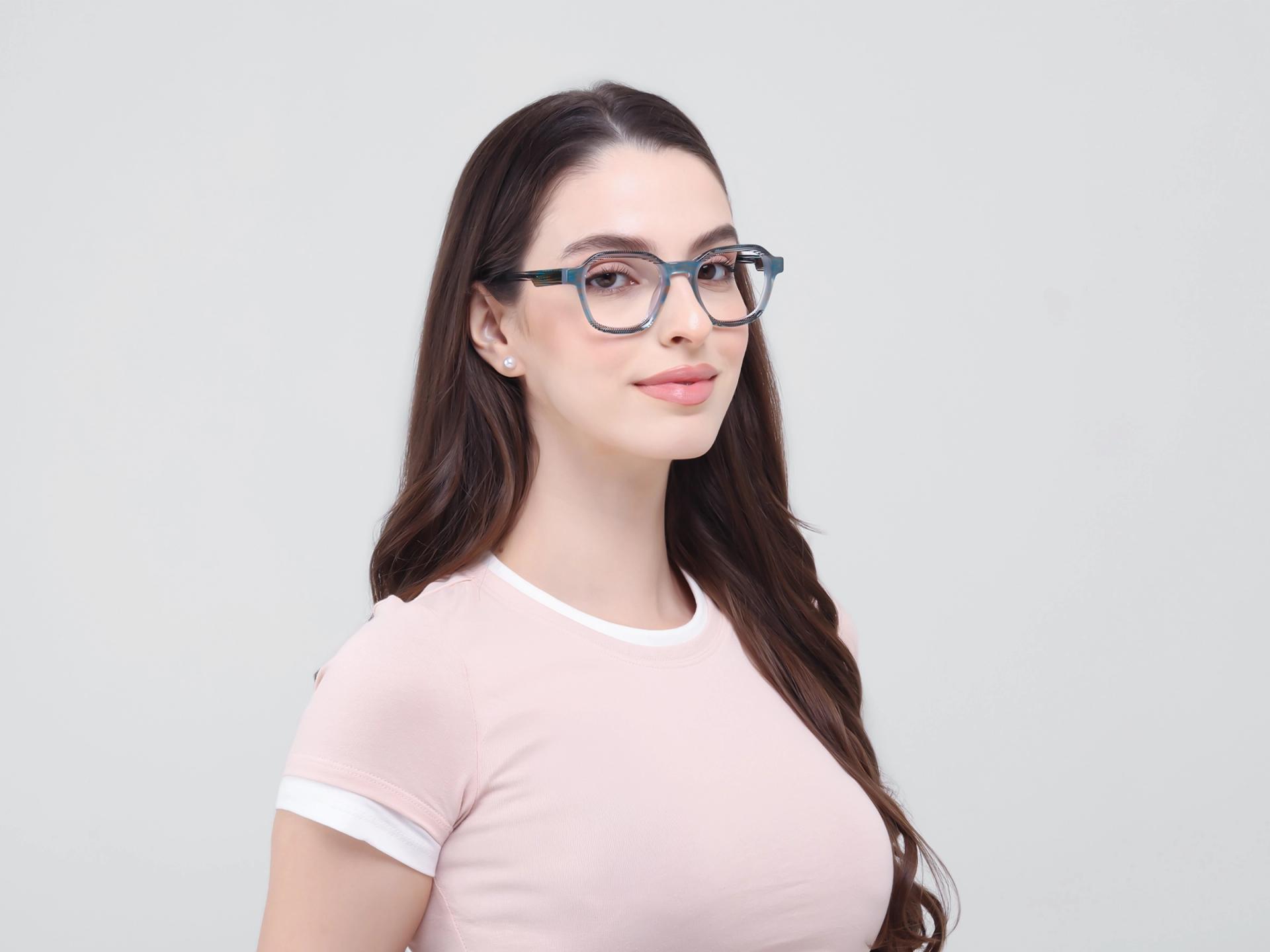 Crystal Maze & Grey Geometric Fullrim Glasses