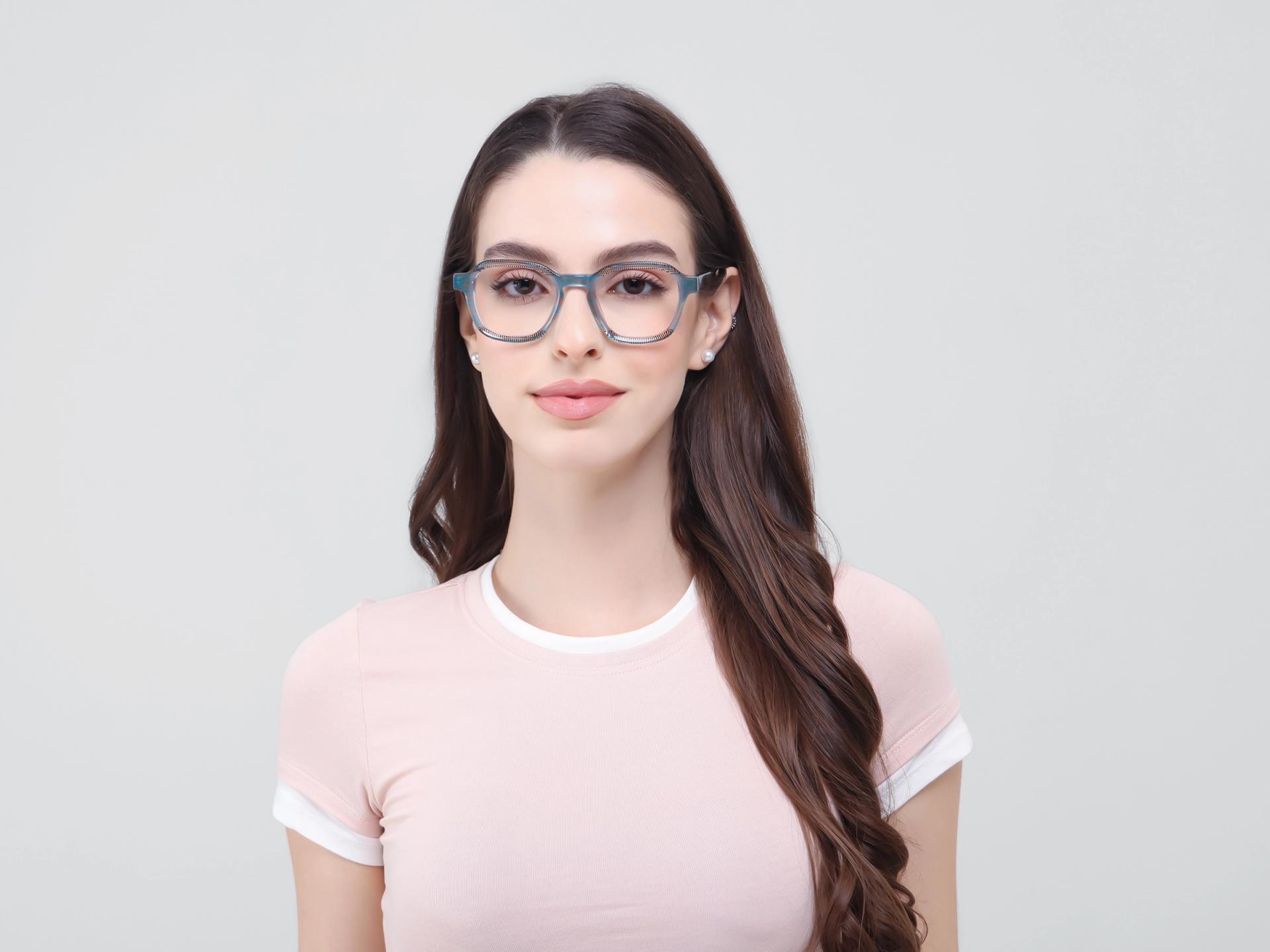 Crystal Maze & Grey Geometric Fullrim Glasses