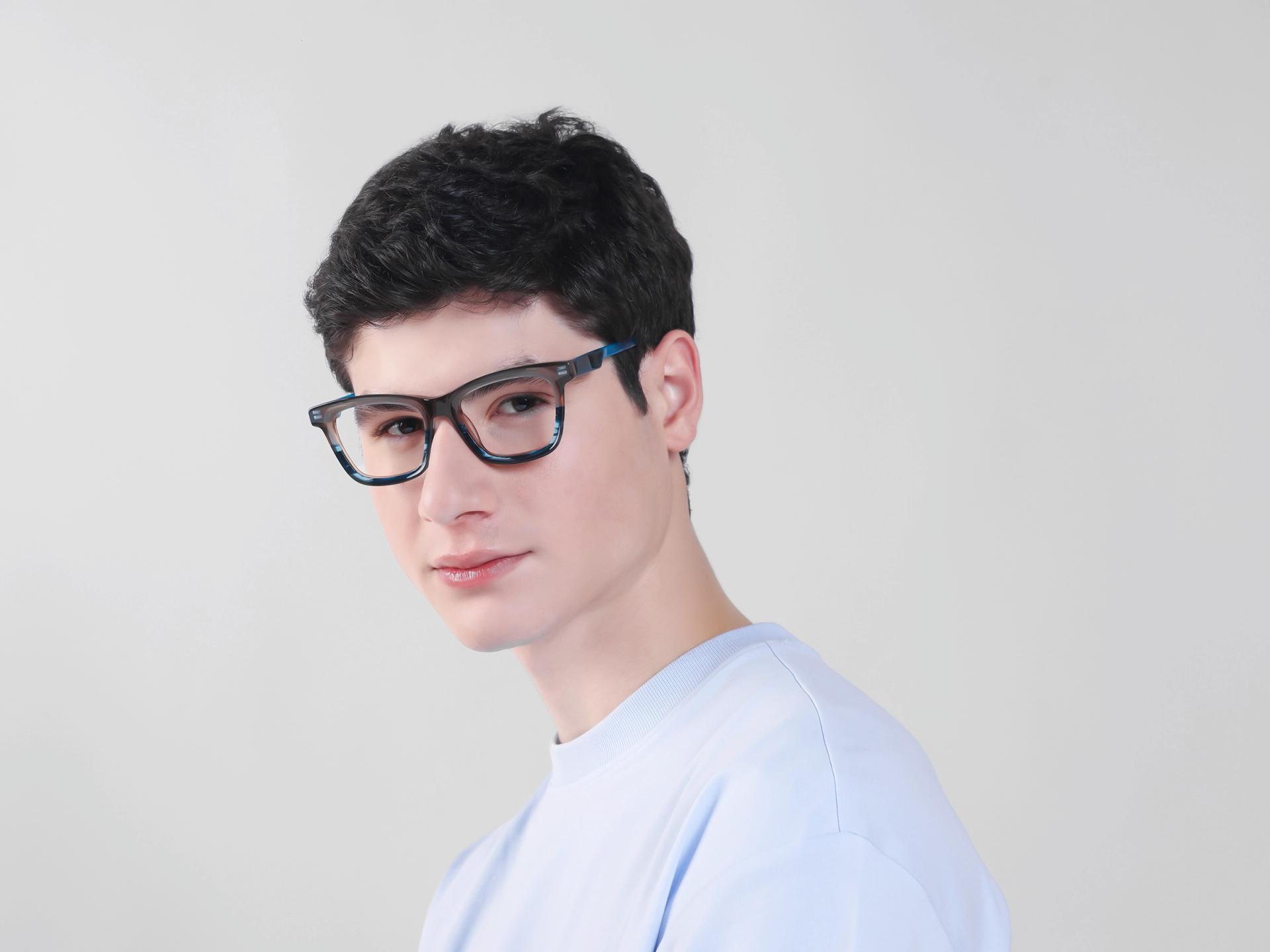 Grey & Marble Square Fullrim Acetate Glasses