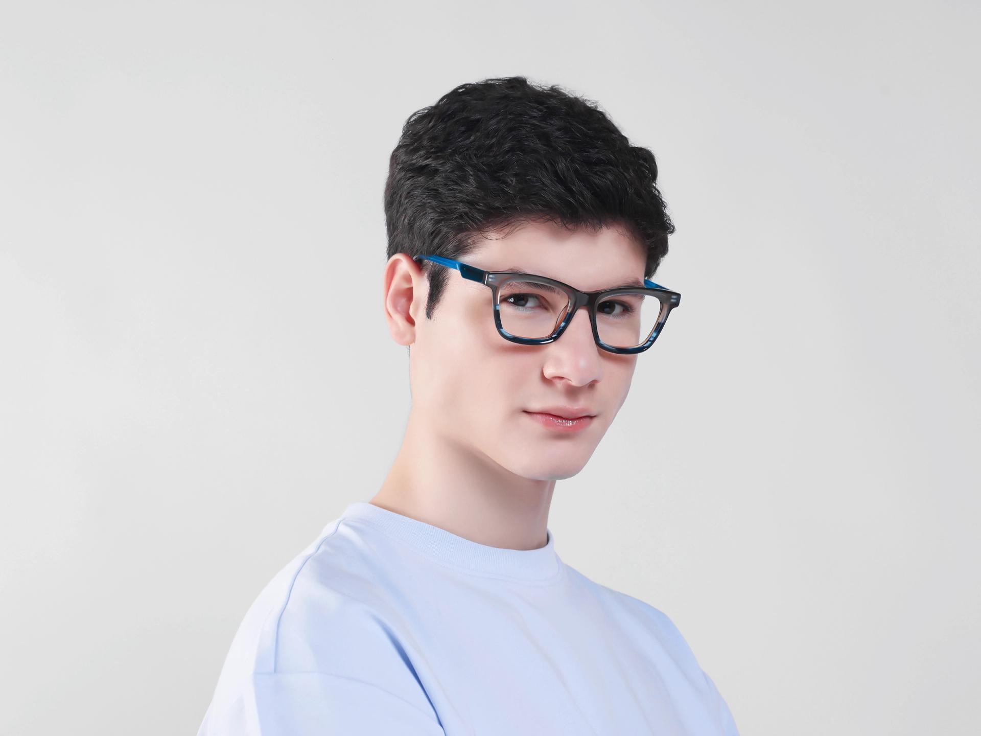 Grey & Marble Square Fullrim Acetate Glasses
