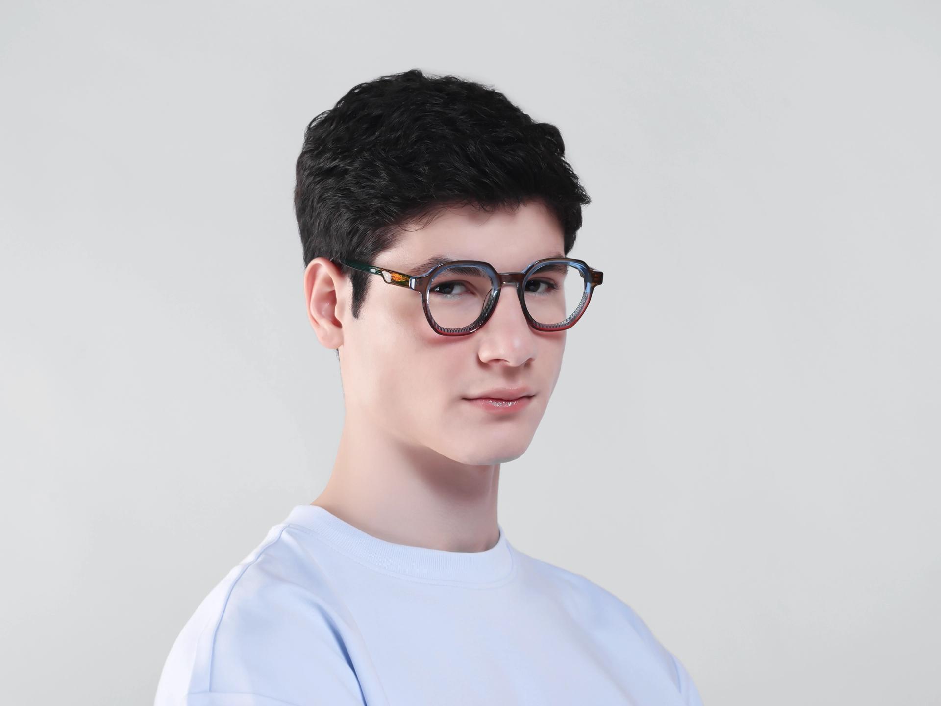 Colourful Maze Geometric Fullrim Glasses