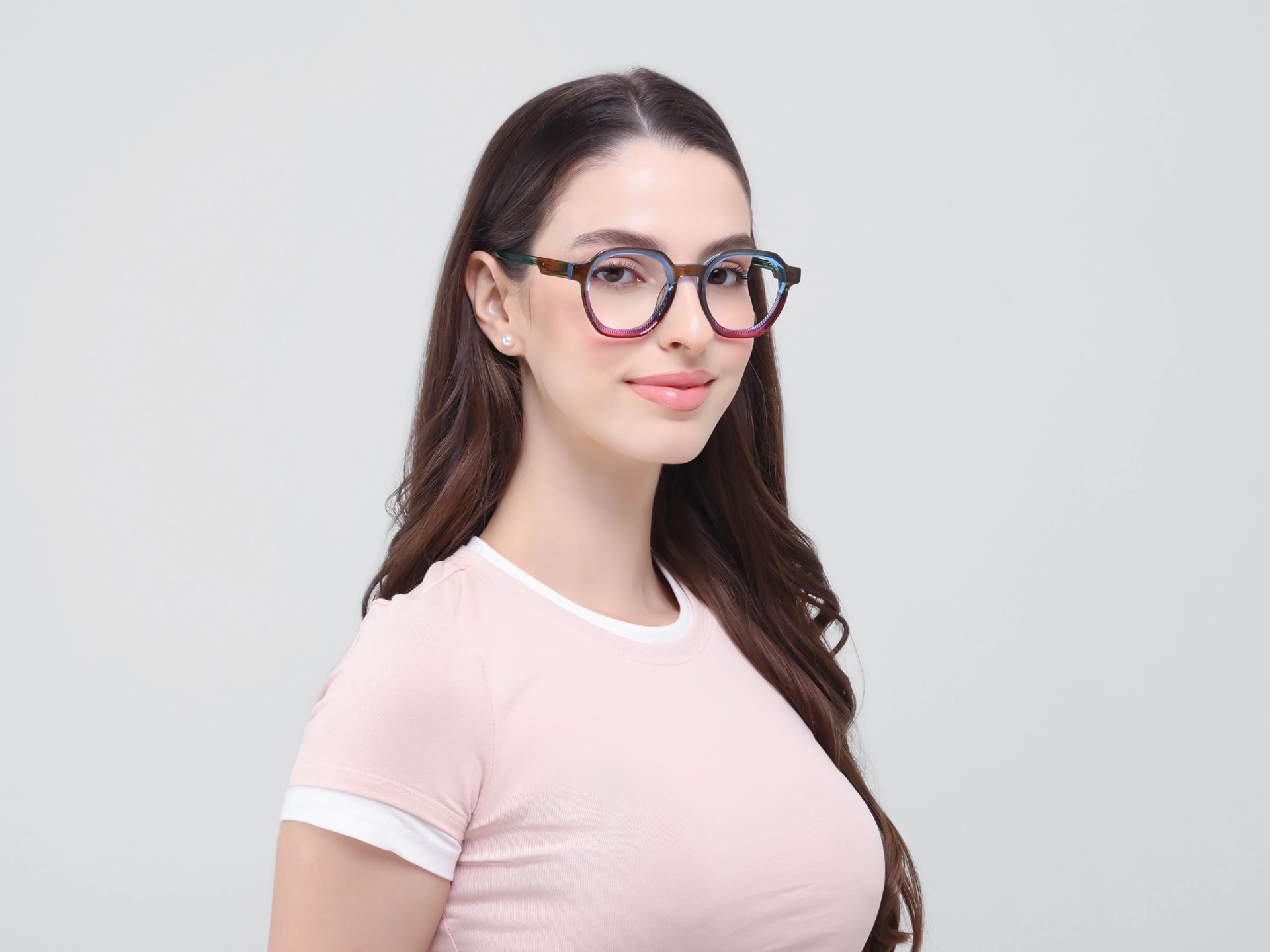 Colourful Maze Geometric Fullrim Glasses