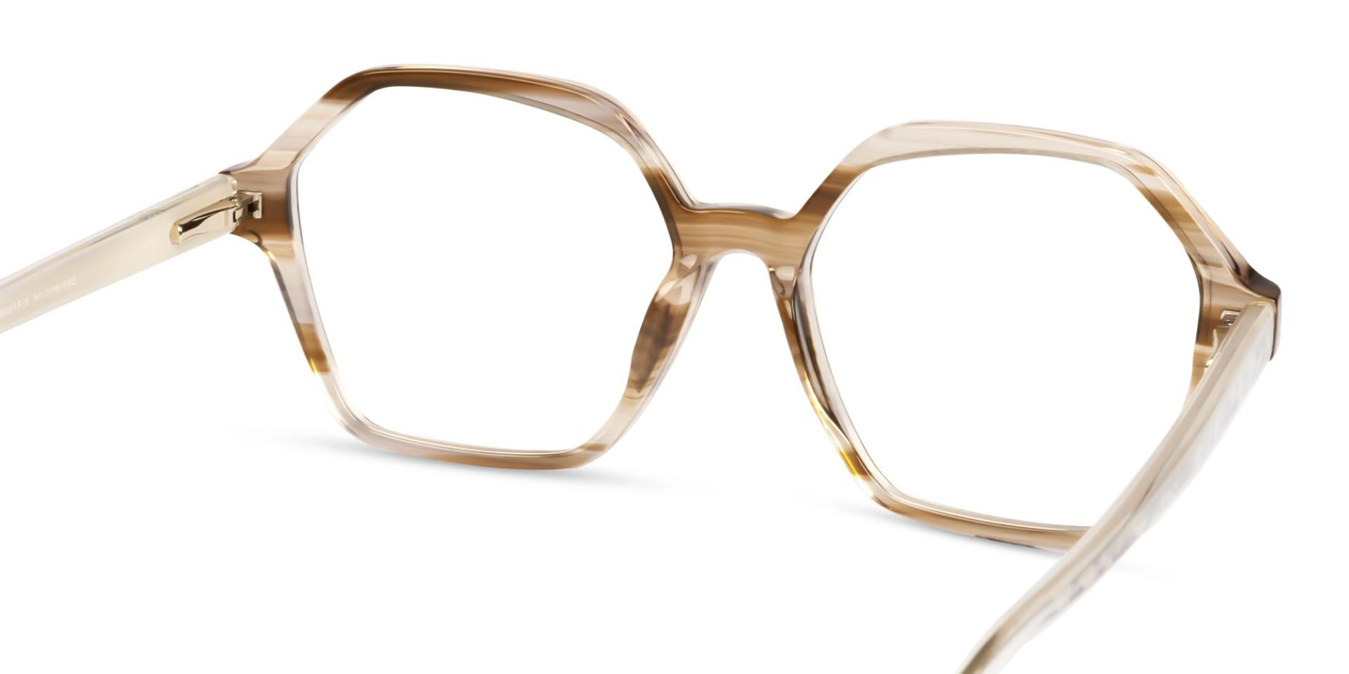 Crystal Brown Geometric Acetate Glasses