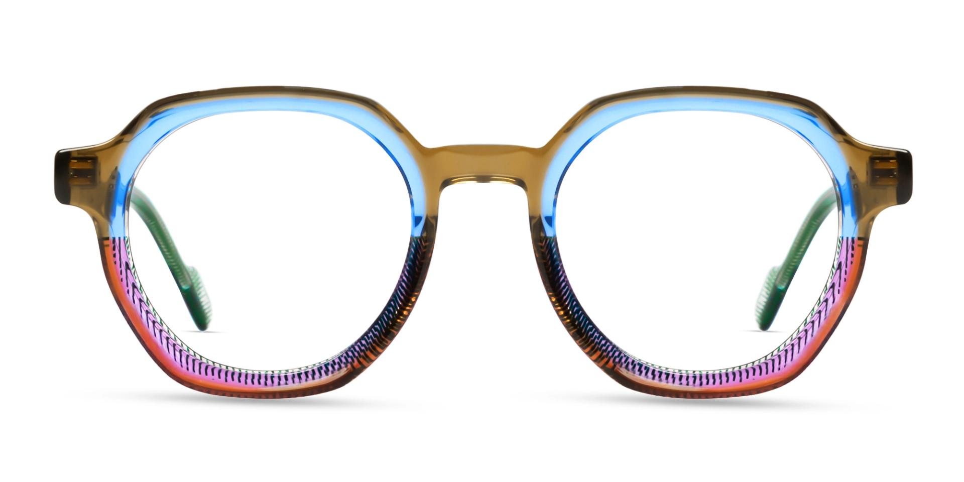 Colourful Maze Geometric Fullrim Glasses