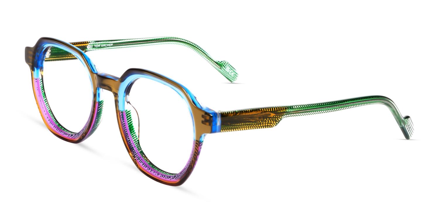 Colourful Maze Geometric Fullrim Glasses