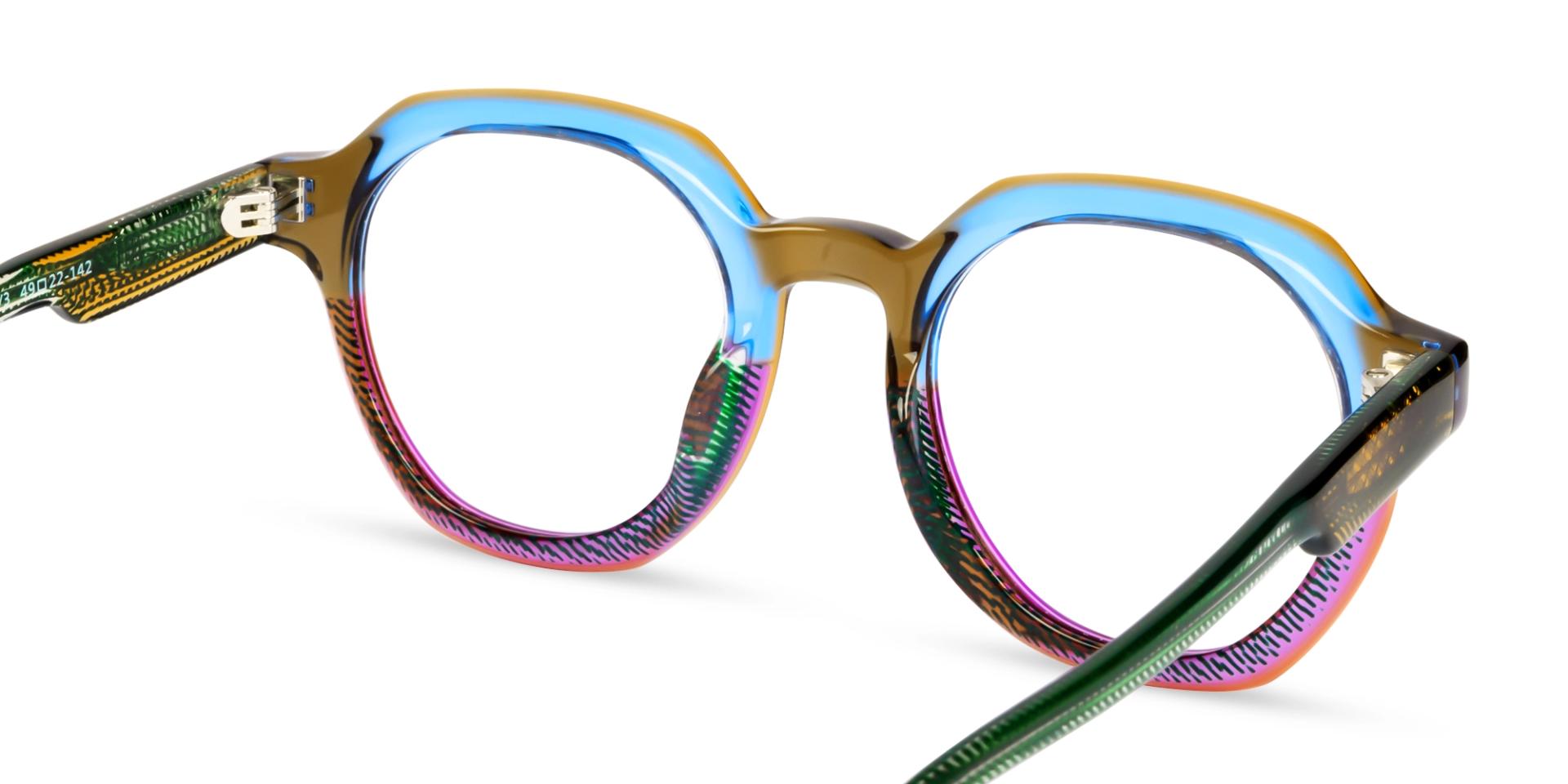 Colourful Maze Geometric Fullrim Glasses