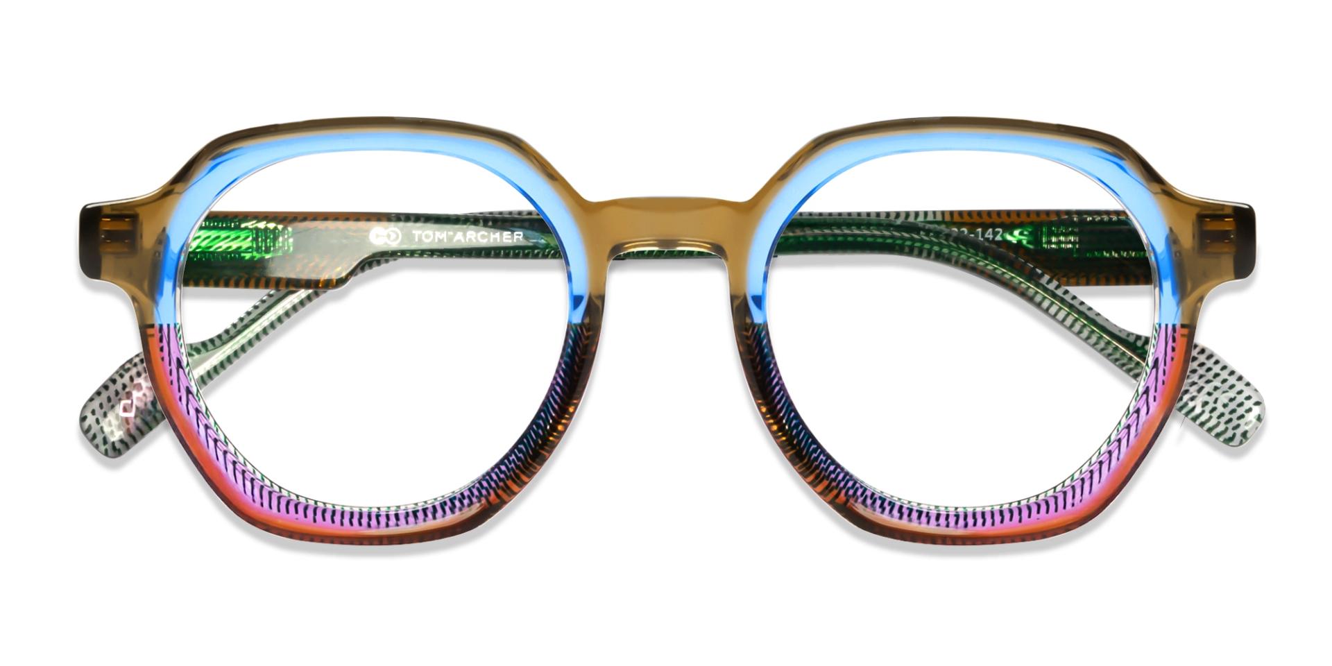 Colourful Maze Geometric Fullrim Glasses