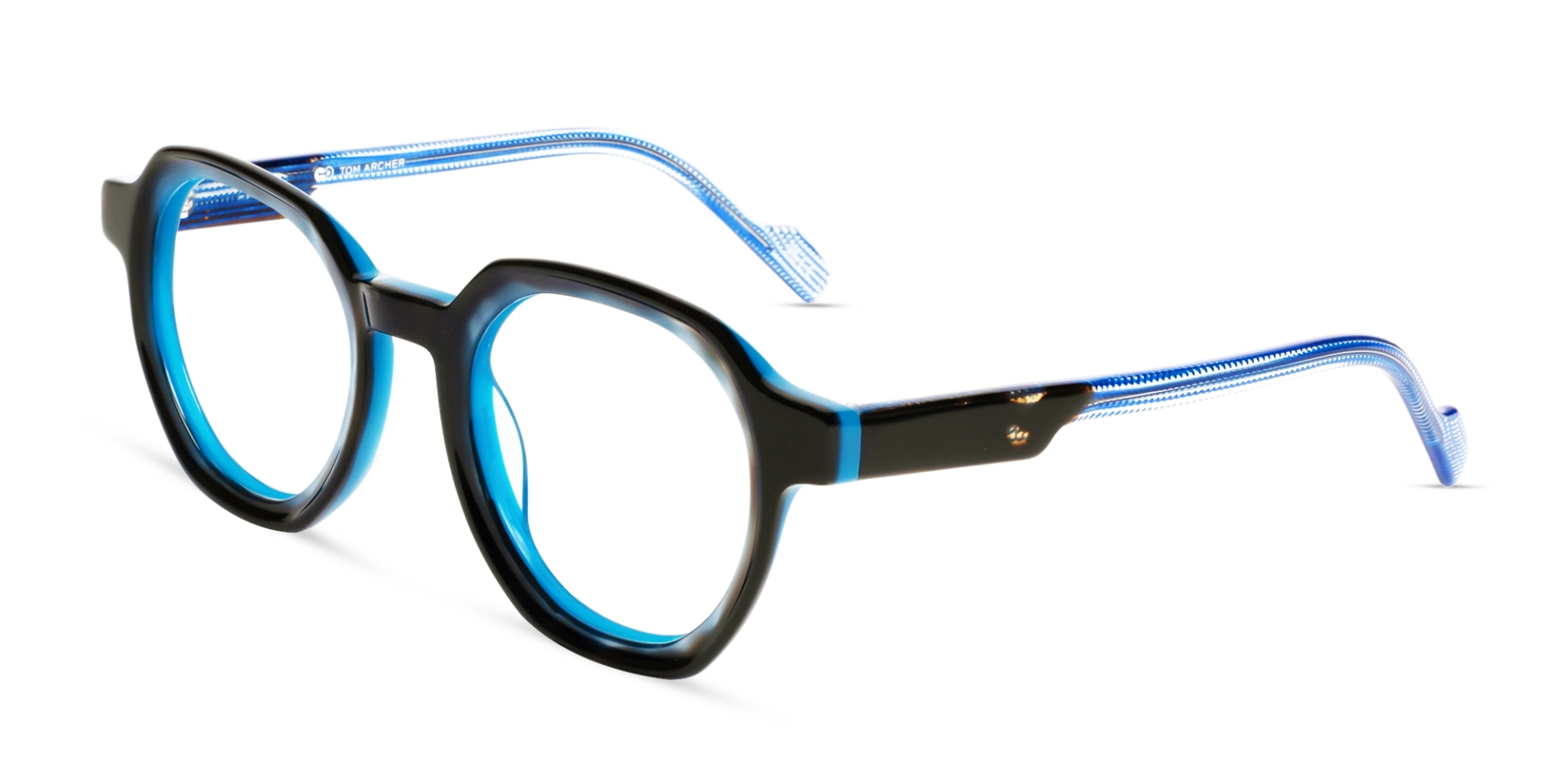 Metallic Black Geometric Fullrim Glasses Metallic Black Geometric Fullrim Glasses