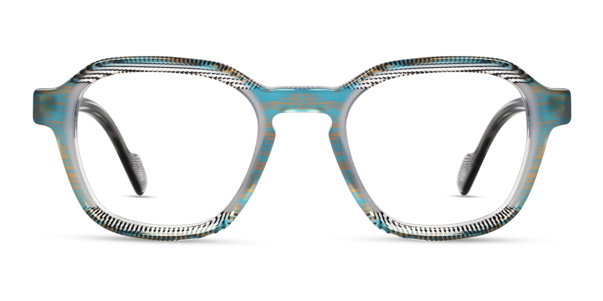 Crystal Maze & Grey Geometric Fullrim Glasses