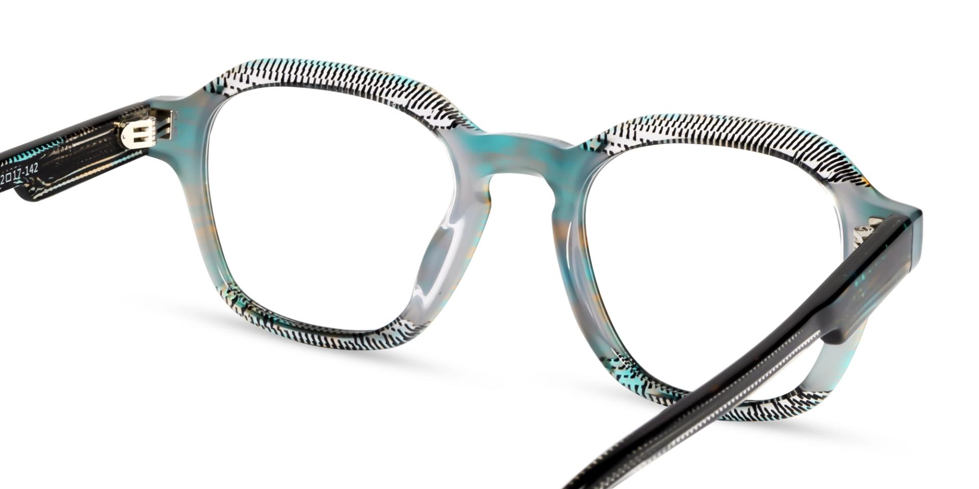 Crystal Maze & Grey Geometric Fullrim Glasses