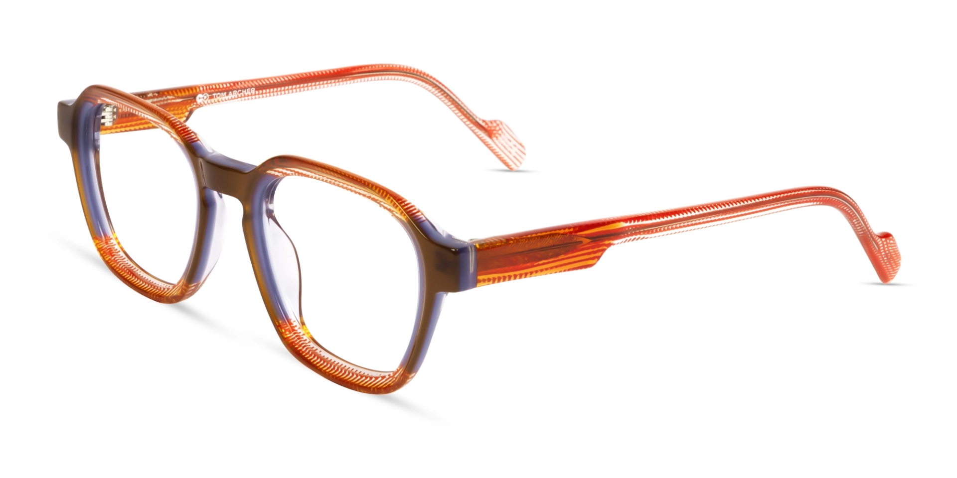 Red Maze & Brown Geometric Fullrim Glasses Red Maze & Brown Geometric Fullrim Glasses