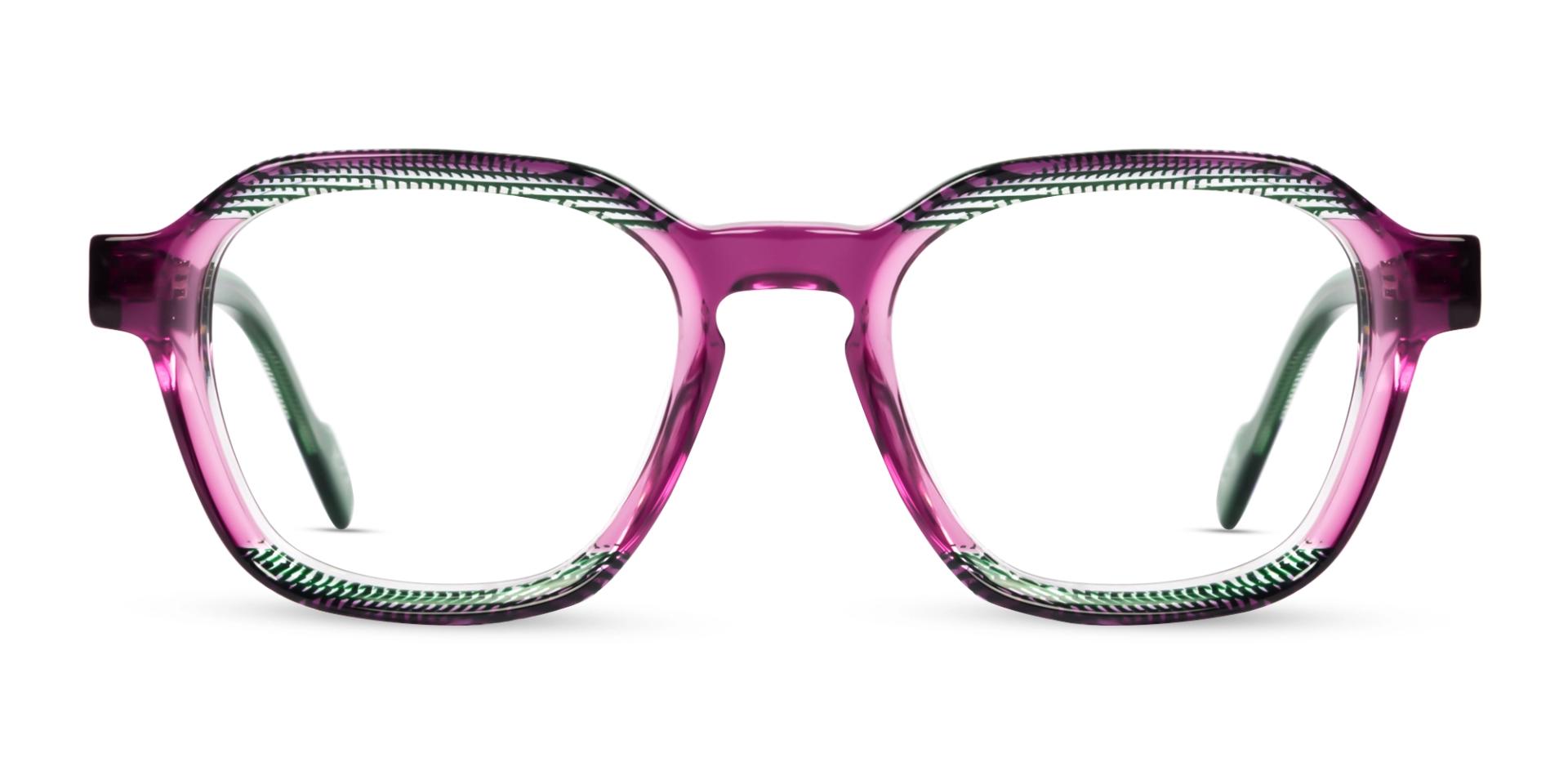 Green Maze & Pink Geometric Fullrim Glasses